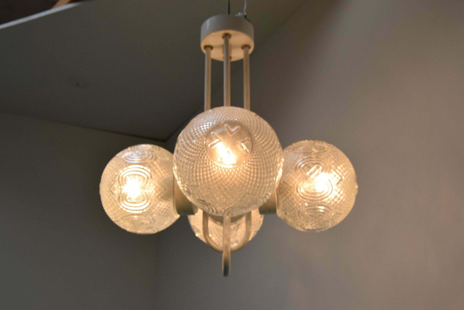 photo buy Mid Century Designed Chandelier By Jilove U Decina, 1970's.