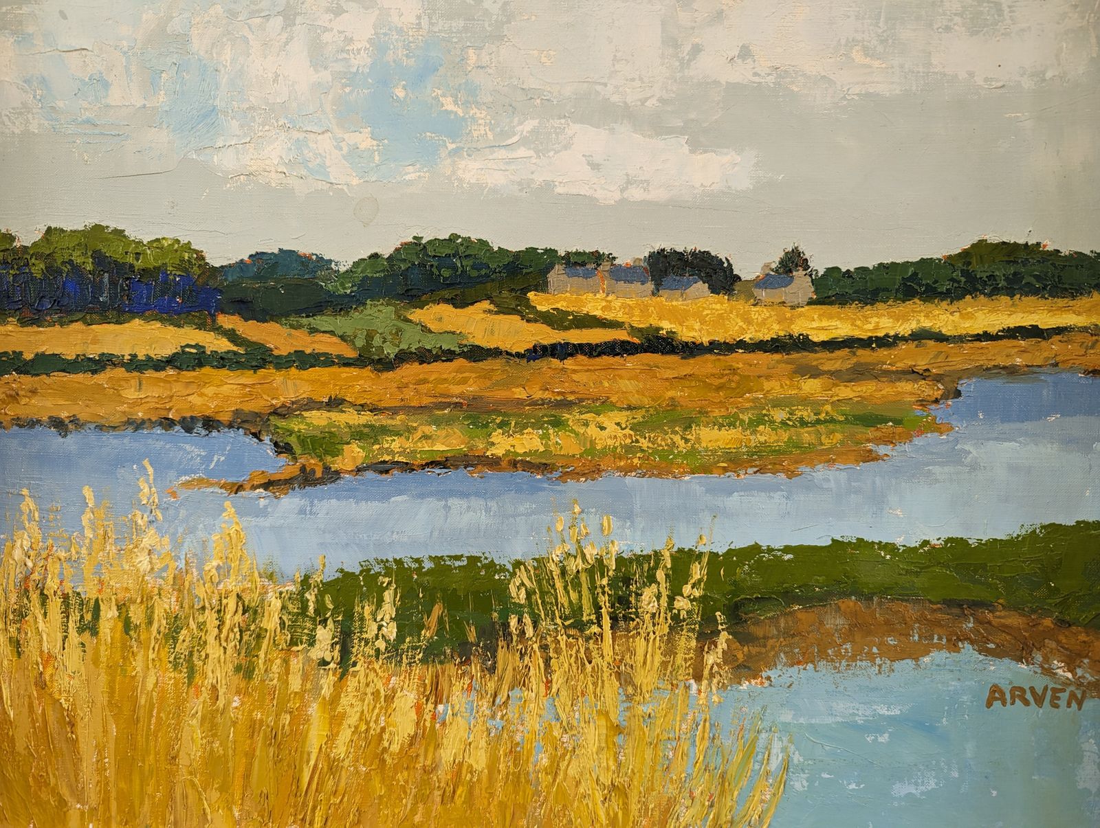 photo furniture Golden Lake Oil Painting