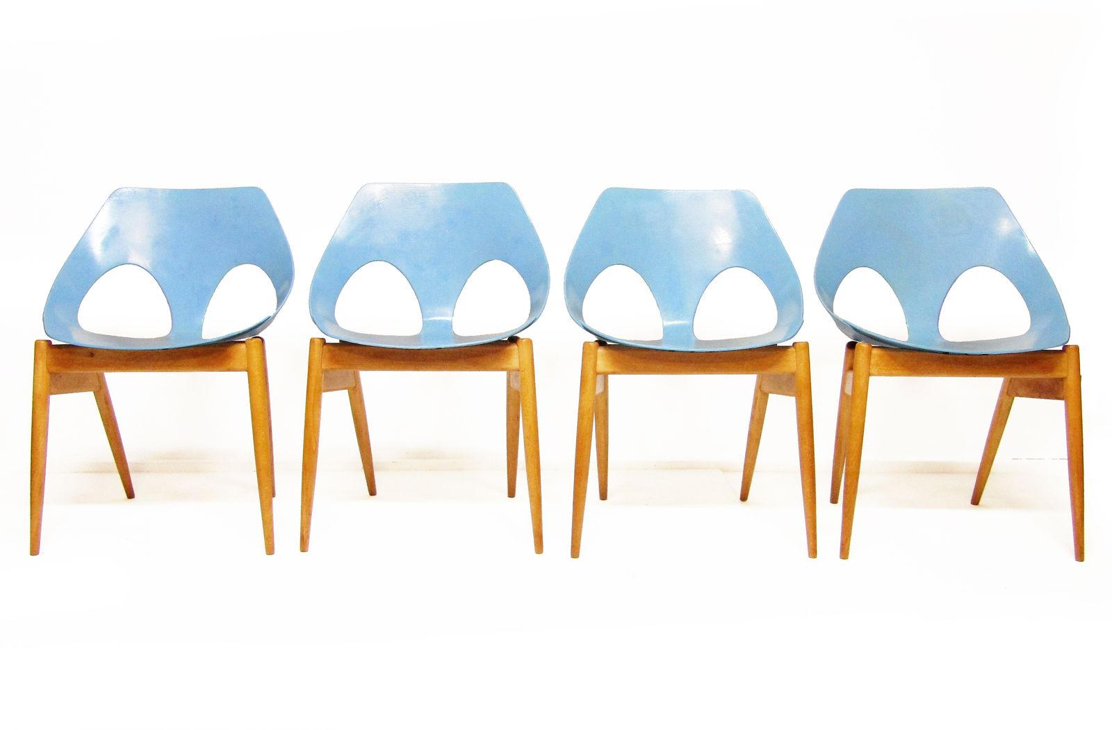 Set Of Four 1950s "Jason" Festival Of Britain Chairs By Carl Jacobs For Kandya photo for sale