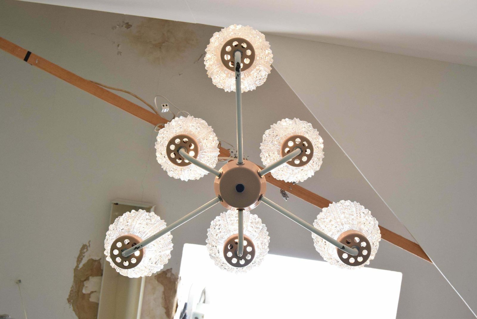 photo vinterior Mid Century Chandelier By Jilové U Děčína, 1970's.