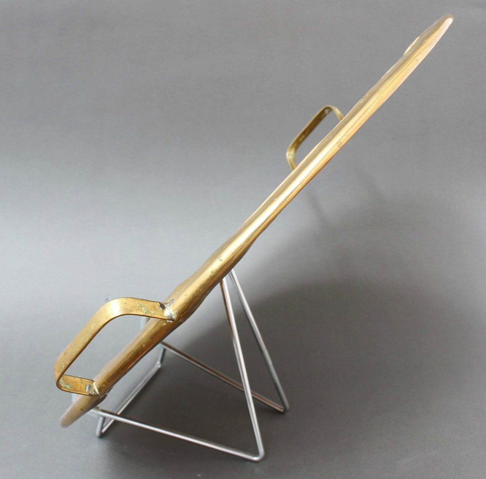 Rattan Tray With Brass Trim In The Style Of Gabriella Crespi (Circa 1970s) photo buy