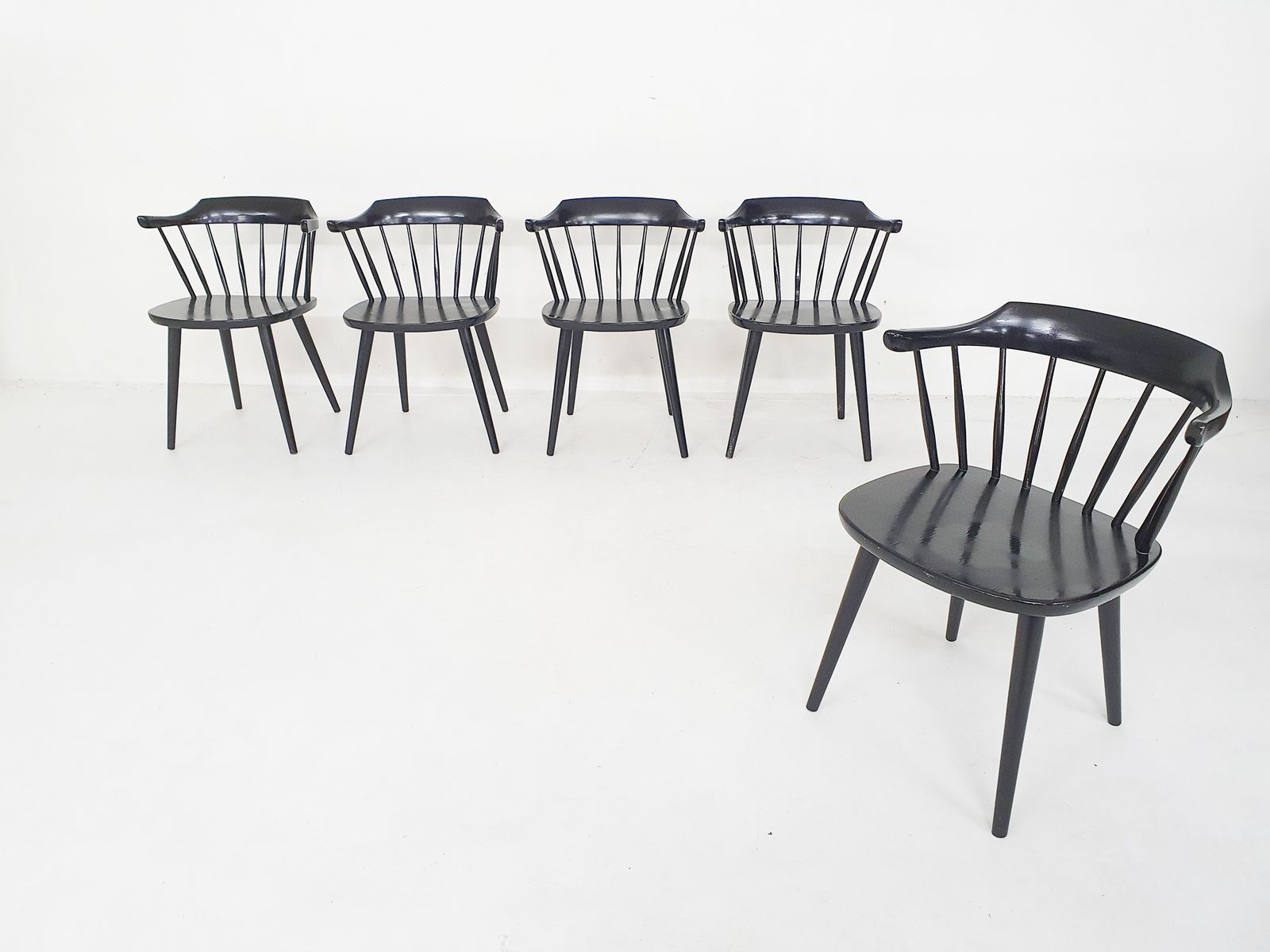 Set Van Vijf Yngve Ekström Voor Pastoe Fh01 Eetkamerstoelen, Nederland, Ca. Jaren 1960 photo furniture