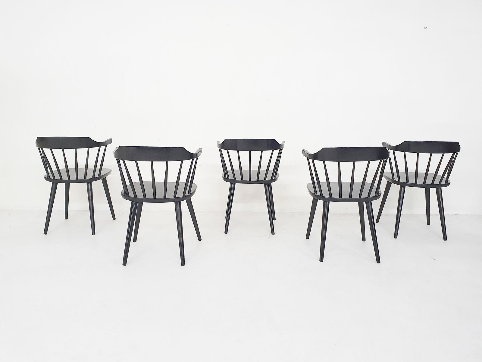 Set Van Vijf Yngve Ekström Voor Pastoe Fh01 Eetkamerstoelen, Nederland, Ca. Jaren 1960 photo vinterior