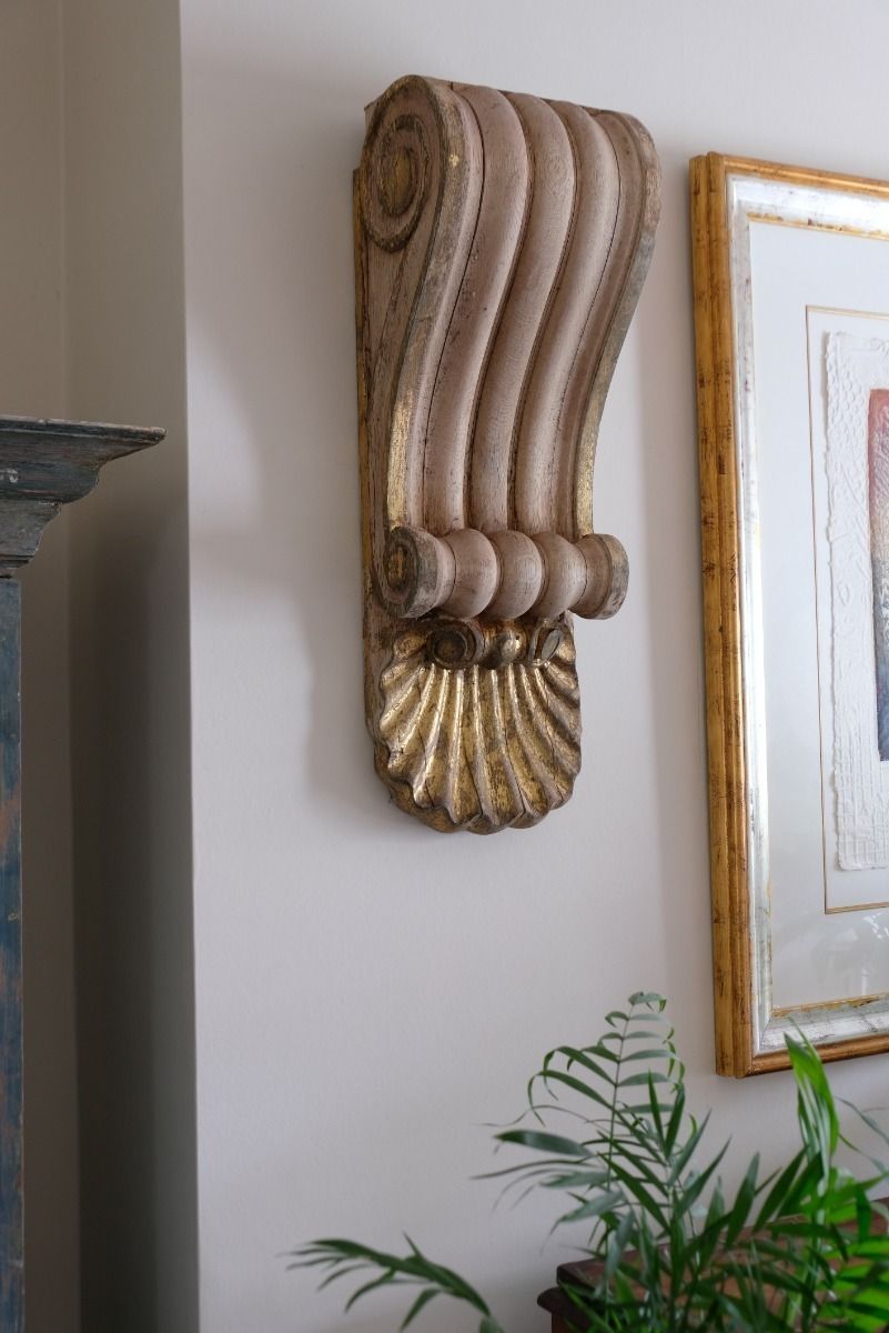 photo for sale Architectural Pair Of Carved Giltwood Oak Corbels