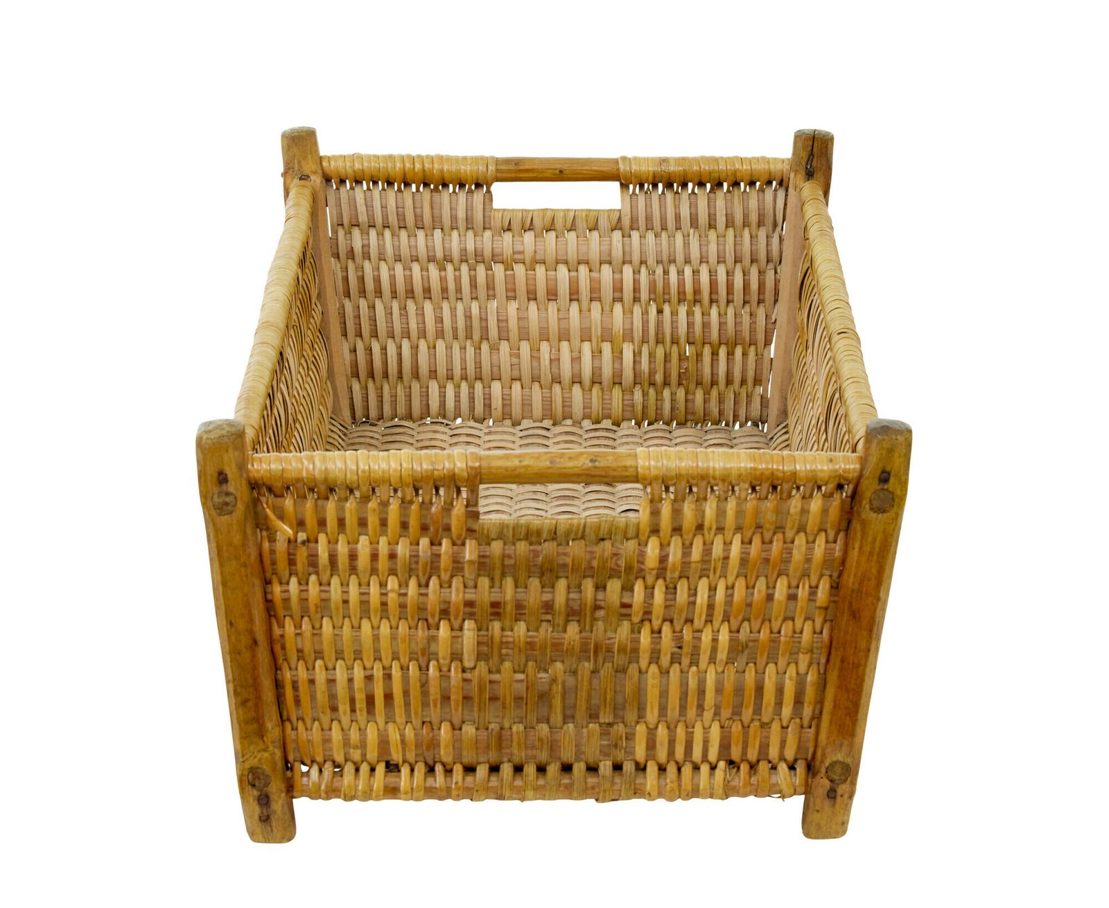19th Century Scandinavian Woven Pine Basket photo vinterior