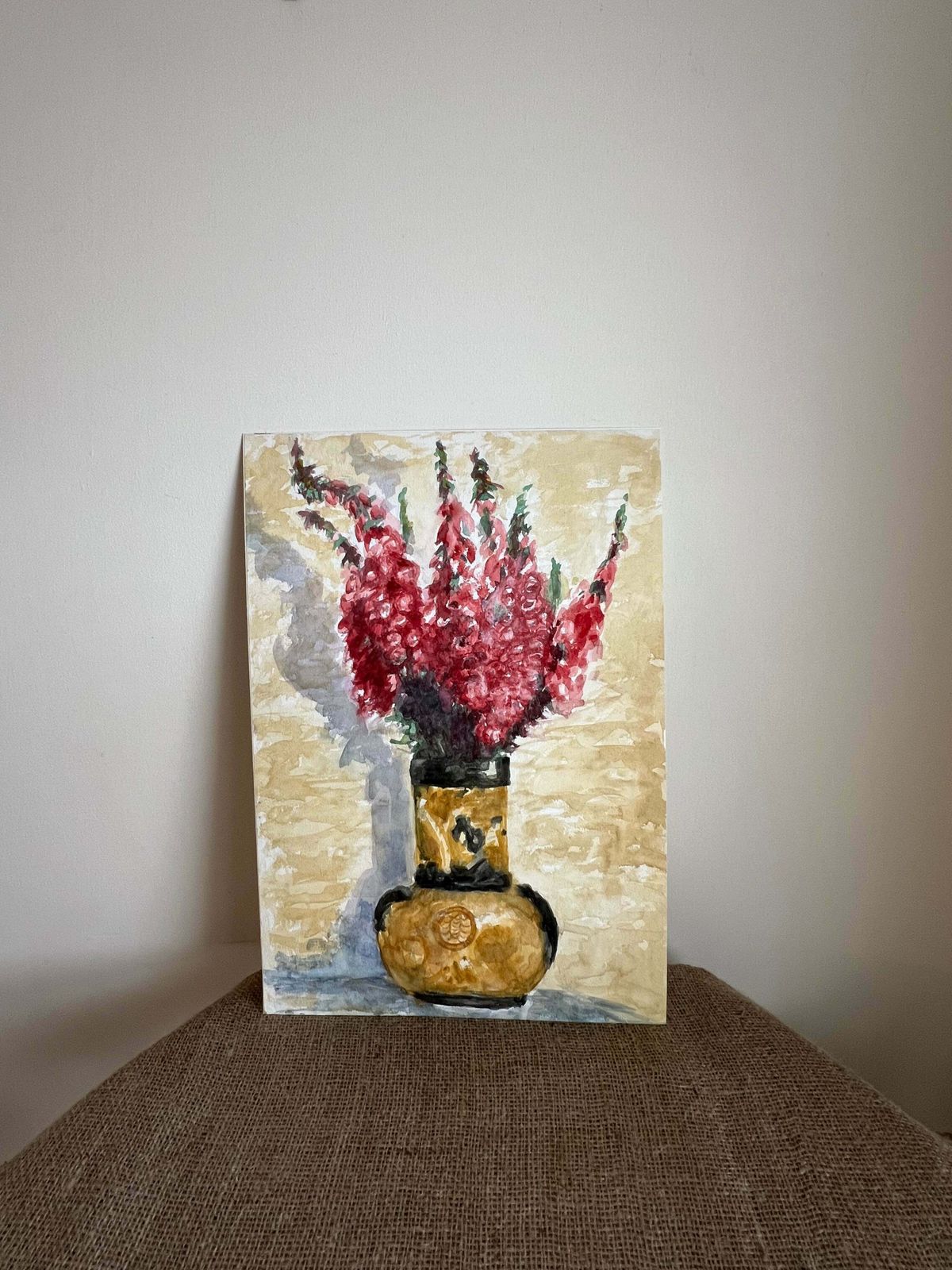 Floxgloves In A Vase, 1900s, Antique photo buy