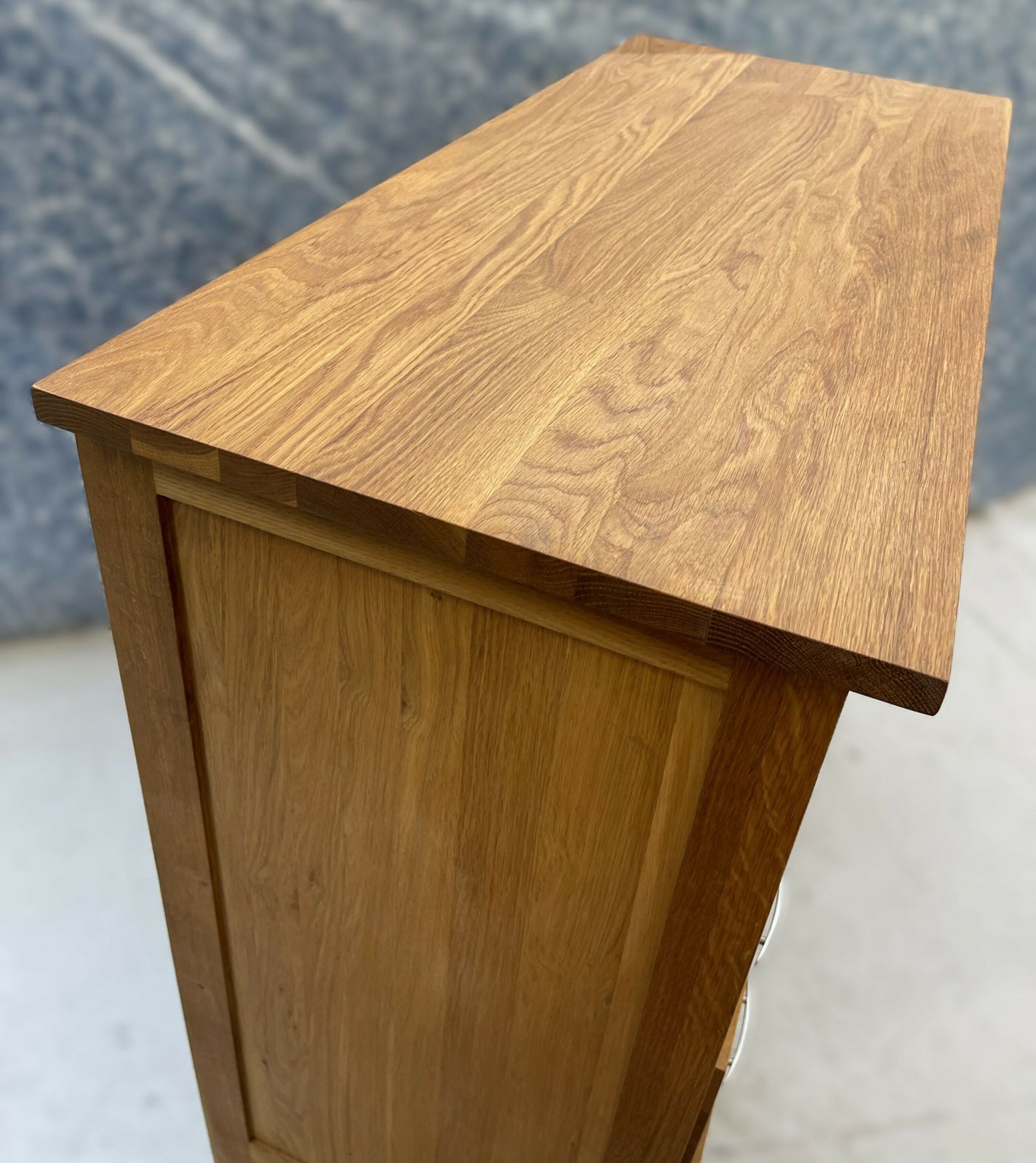 Oak Chest Of Drawers, Solid Wood With 4 Large Drawers, Oiled Finish photo buy