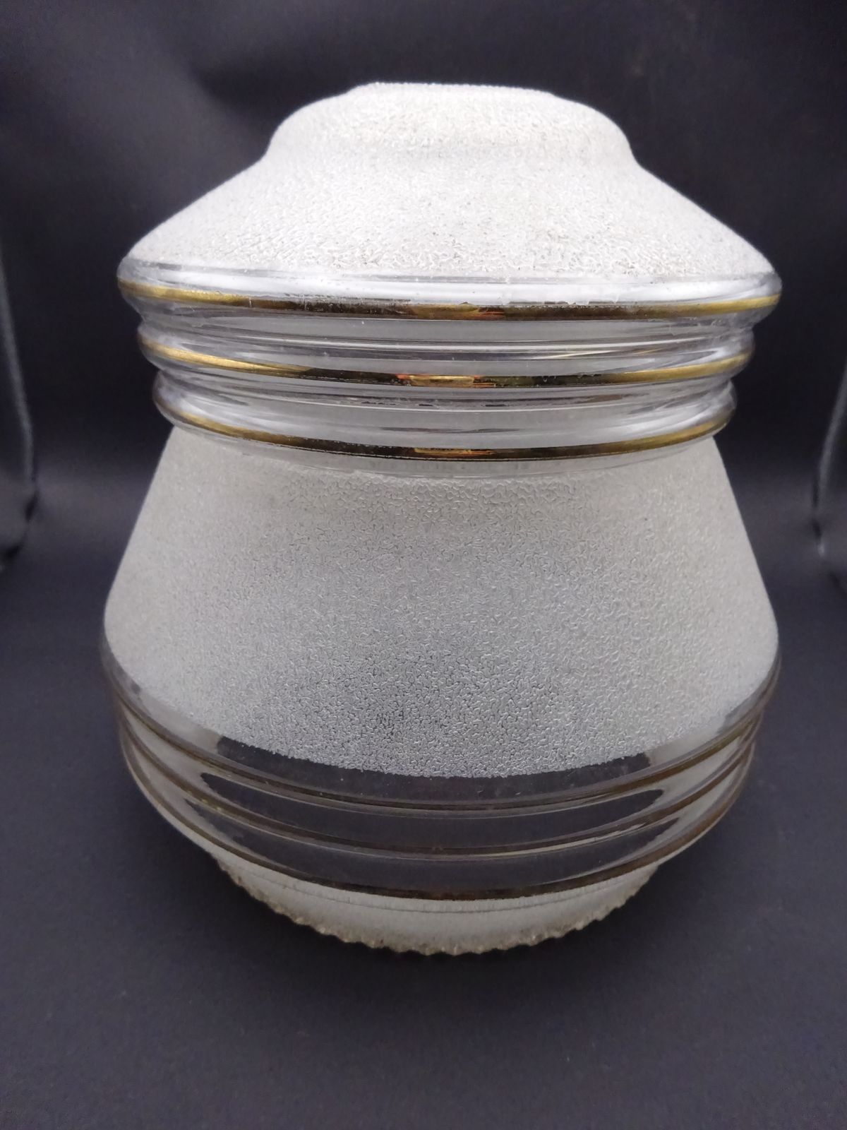 Art Deco Sugar Frosted Glass Light Shade