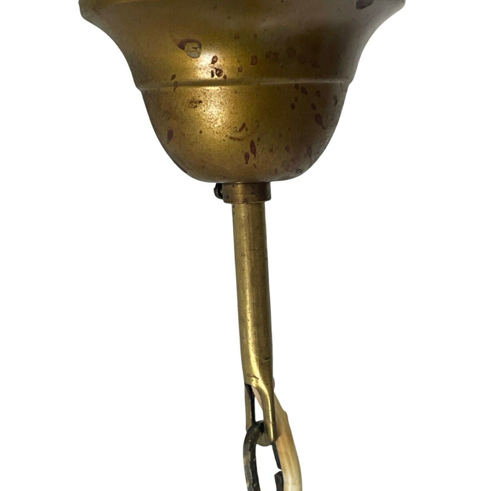 Ca. 1960's Ceiling Fixture   Dutch Made   With Oak Wood And Smoked Glass Panels photo vintage