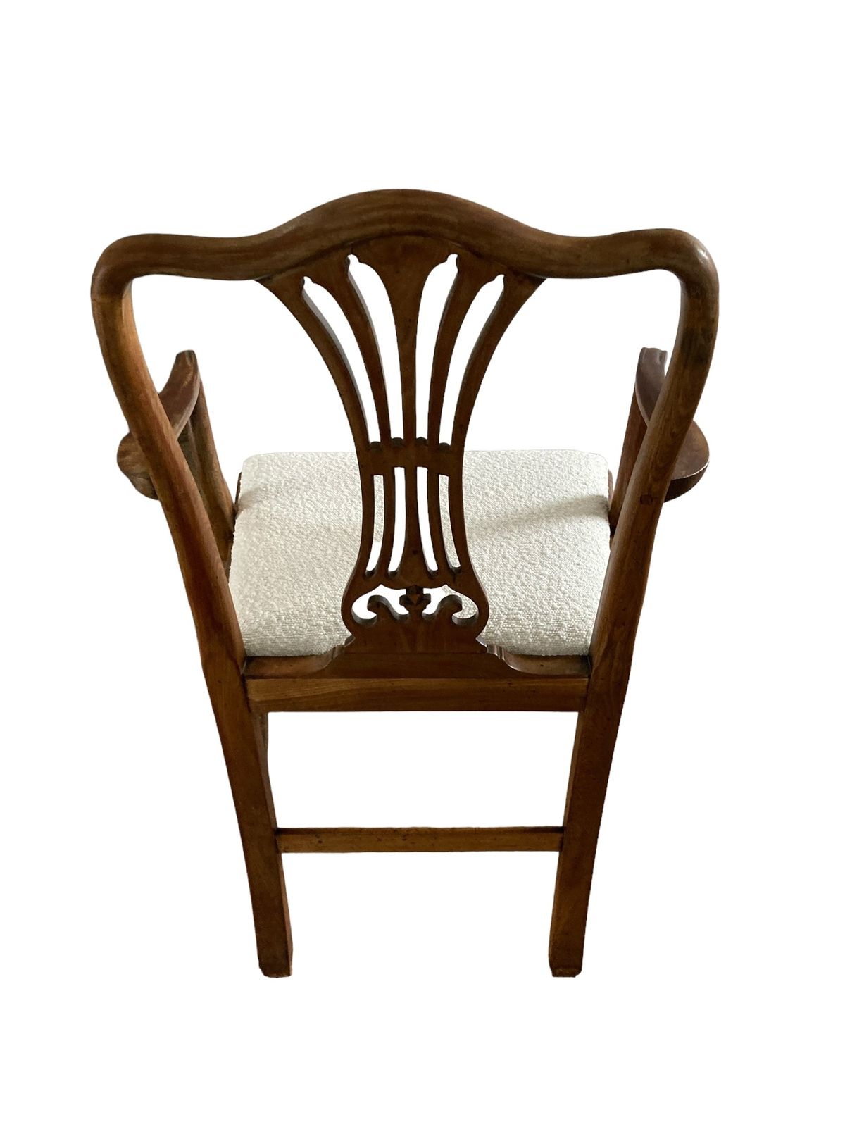 A George III Style Armchair In The Manner White Paris Boucle Fabric photo Furniture