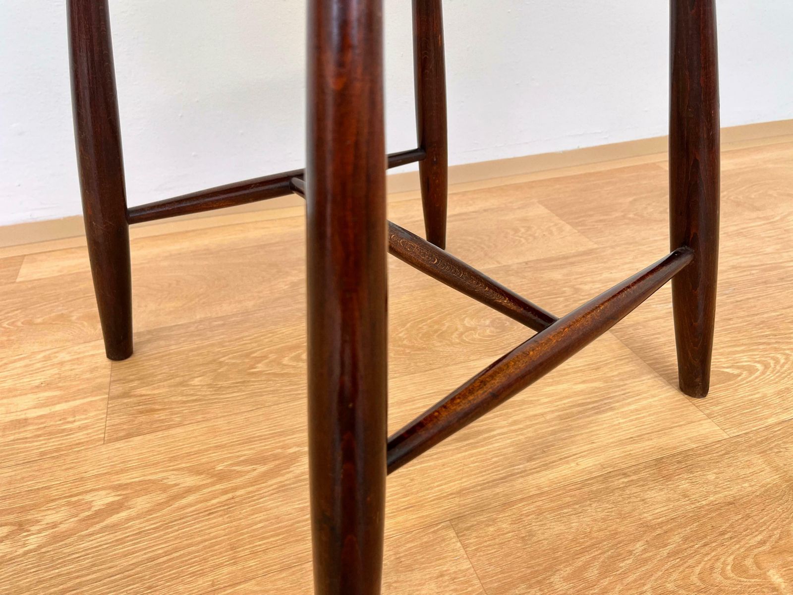 Set Of Four Mid Century Design Wooden Dining Chairs By Ton   1960s photo for sale