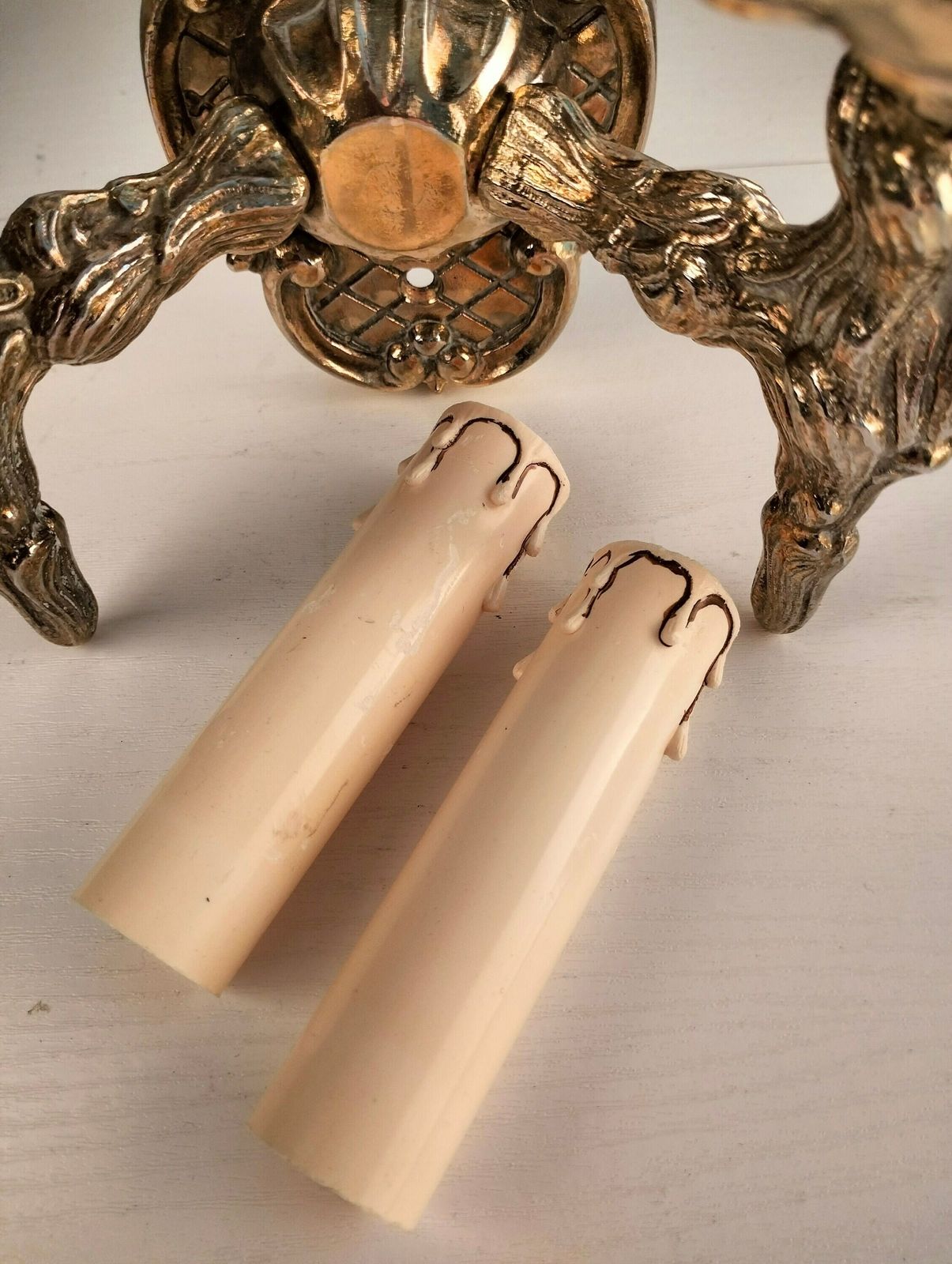 Antique French Bronze Double Wall Sconce   Antique Bronze Wall Light With Two Lights photo buy