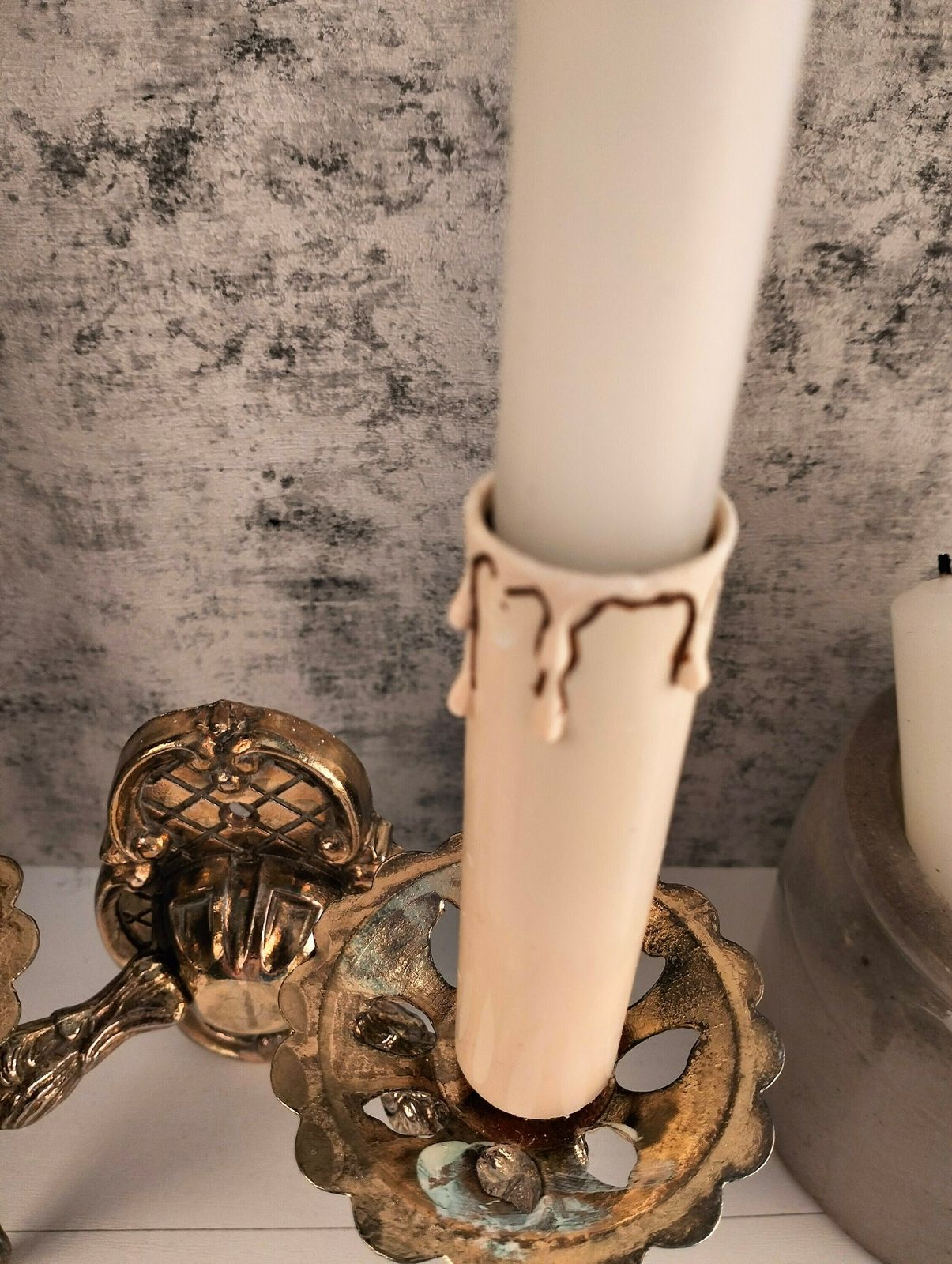 Antique French Bronze Double Wall Sconce   Antique Bronze Wall Light With Two Lights photo vintage