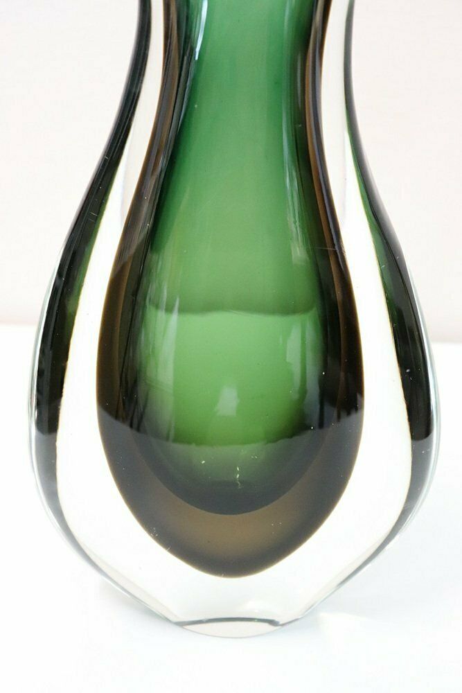 photo for sale Tall Italian Vase In Murano Art Glass Attributed To Flavio Poli For Seguso, 1960s