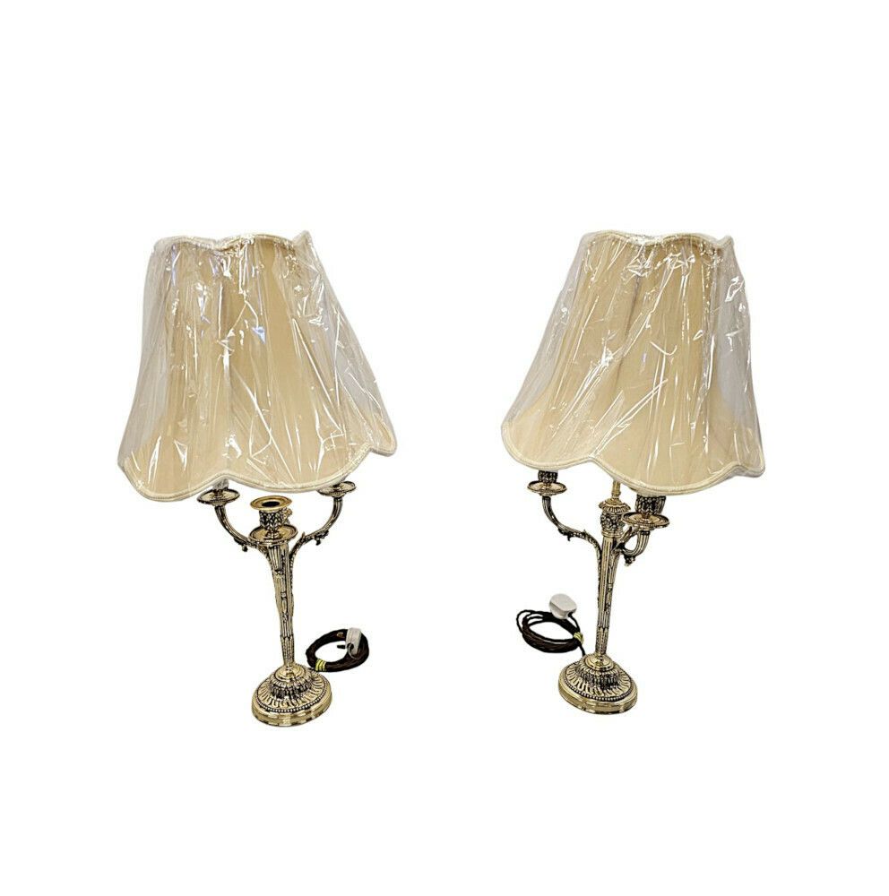 A Very Fine Pair Of 19th Century Candelabra Converted To Table Lamps photo furniture