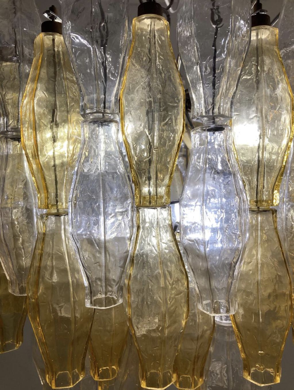 Mid Century Murano Glass Chandelier “Polyhedr” By Carlo Scarpa For Venini, Italy photo buy