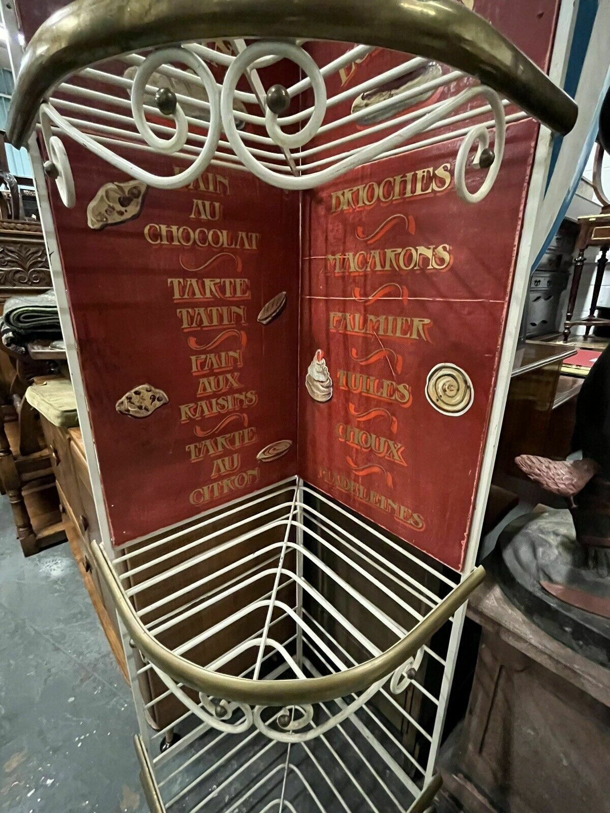 French Bakers Shelves With Hand Painted Decoration photo for sale