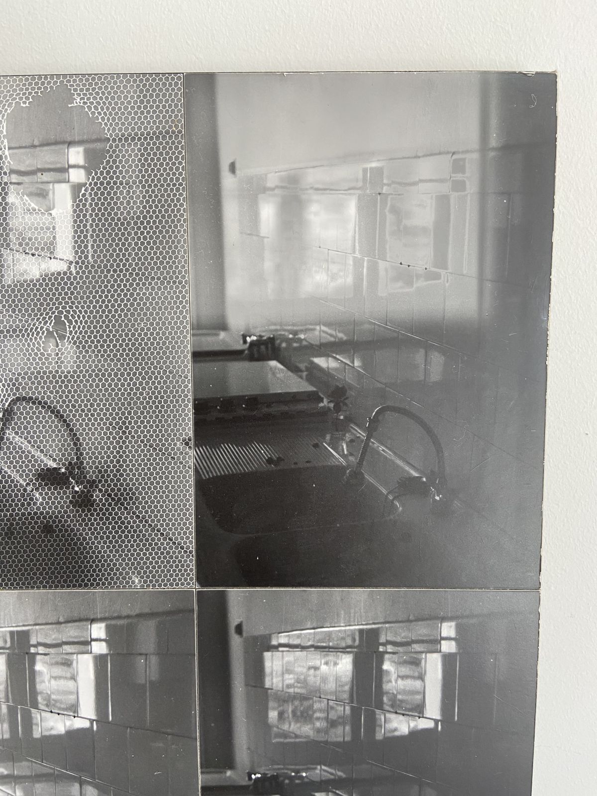 Photo Montage Table, 1970s, Vintage photo vinterior