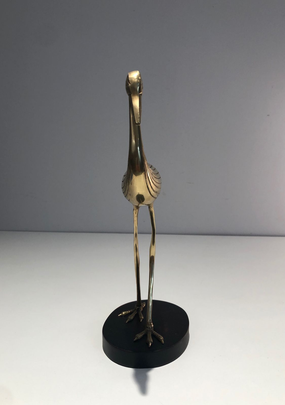 Stylized Brass Bird, 1970s, Vintage photo for sale