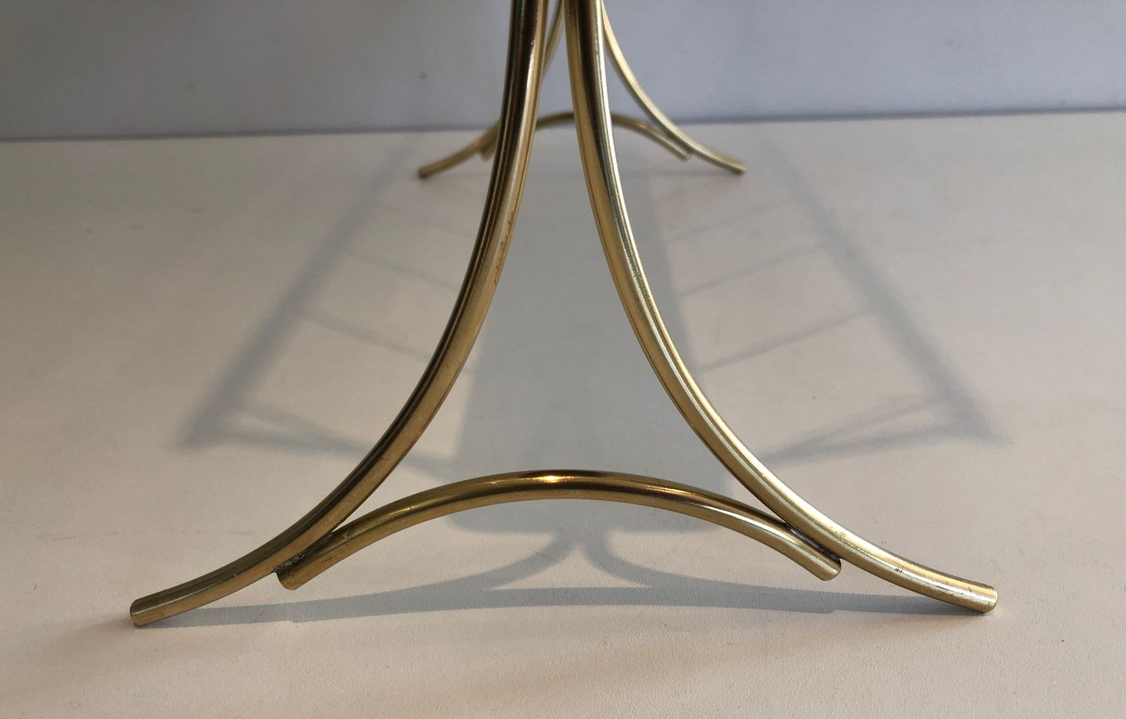 photo furniture Magazine Rack In Blackened Wood And Brass
