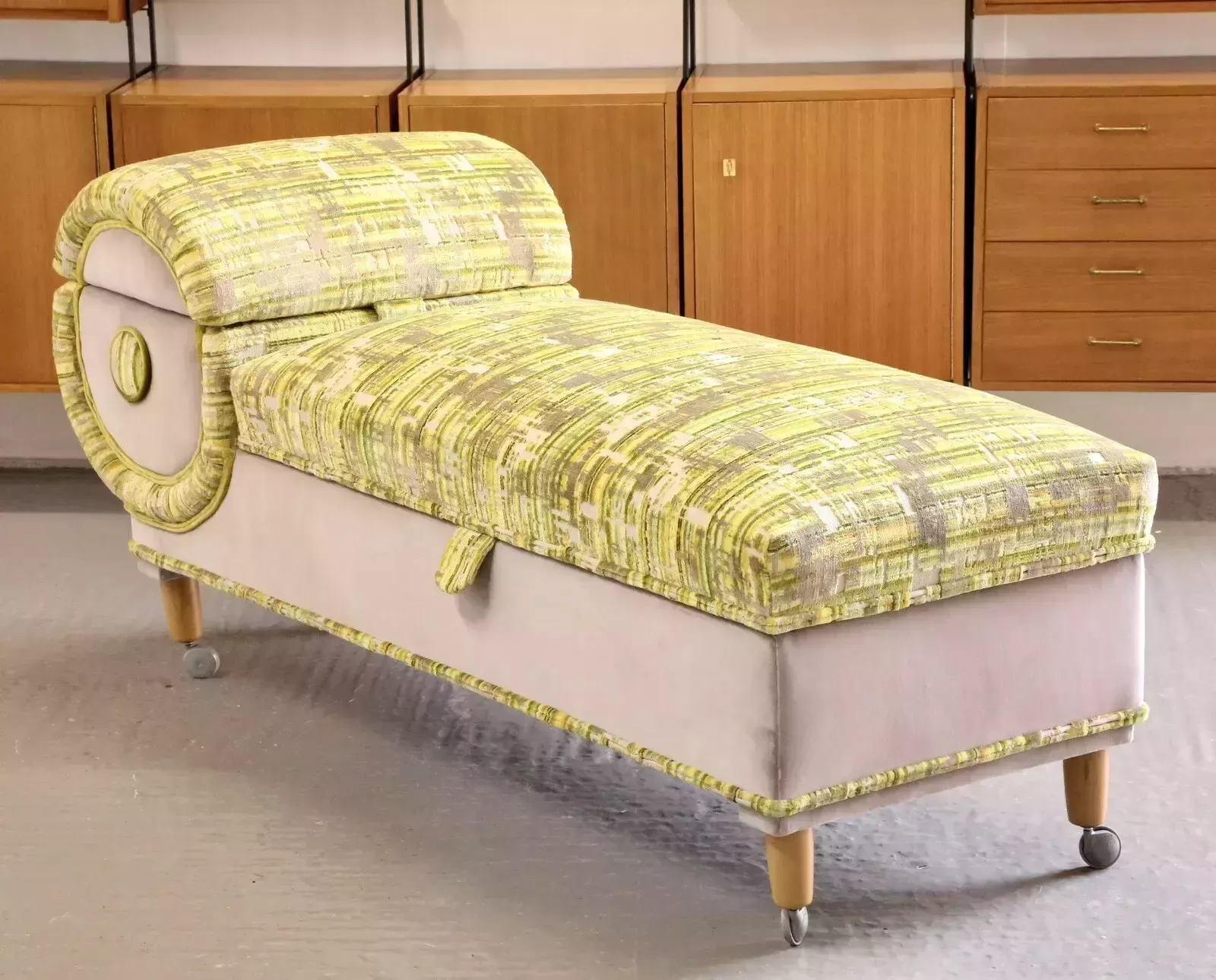 Fine British Mid Century Daybed Ottoman With Osbourne And Little Fabric By Reylon photo buy