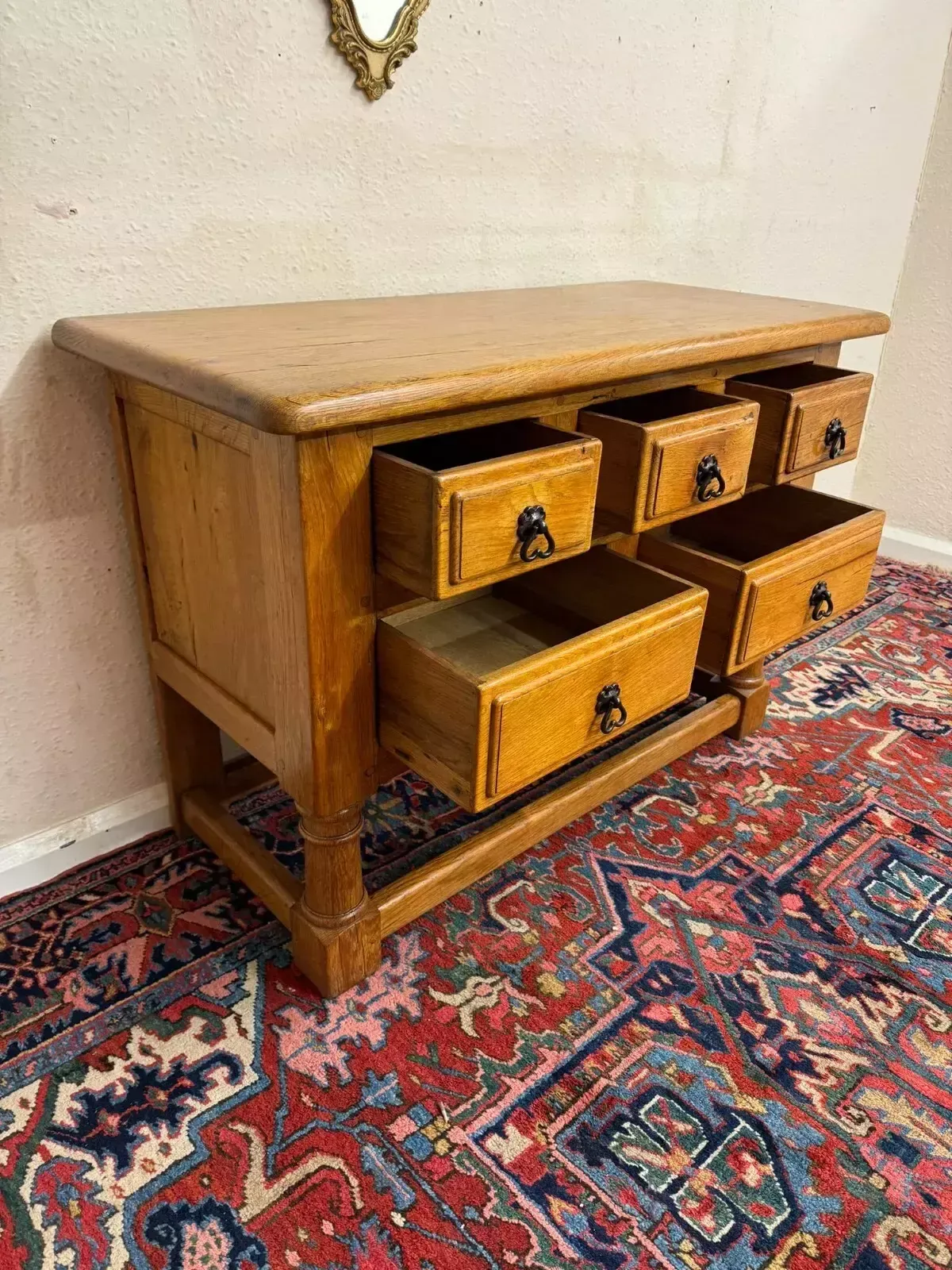photo for sale Fantastic Quality French Country Oak Low Chest/Dresser Circa 1920
