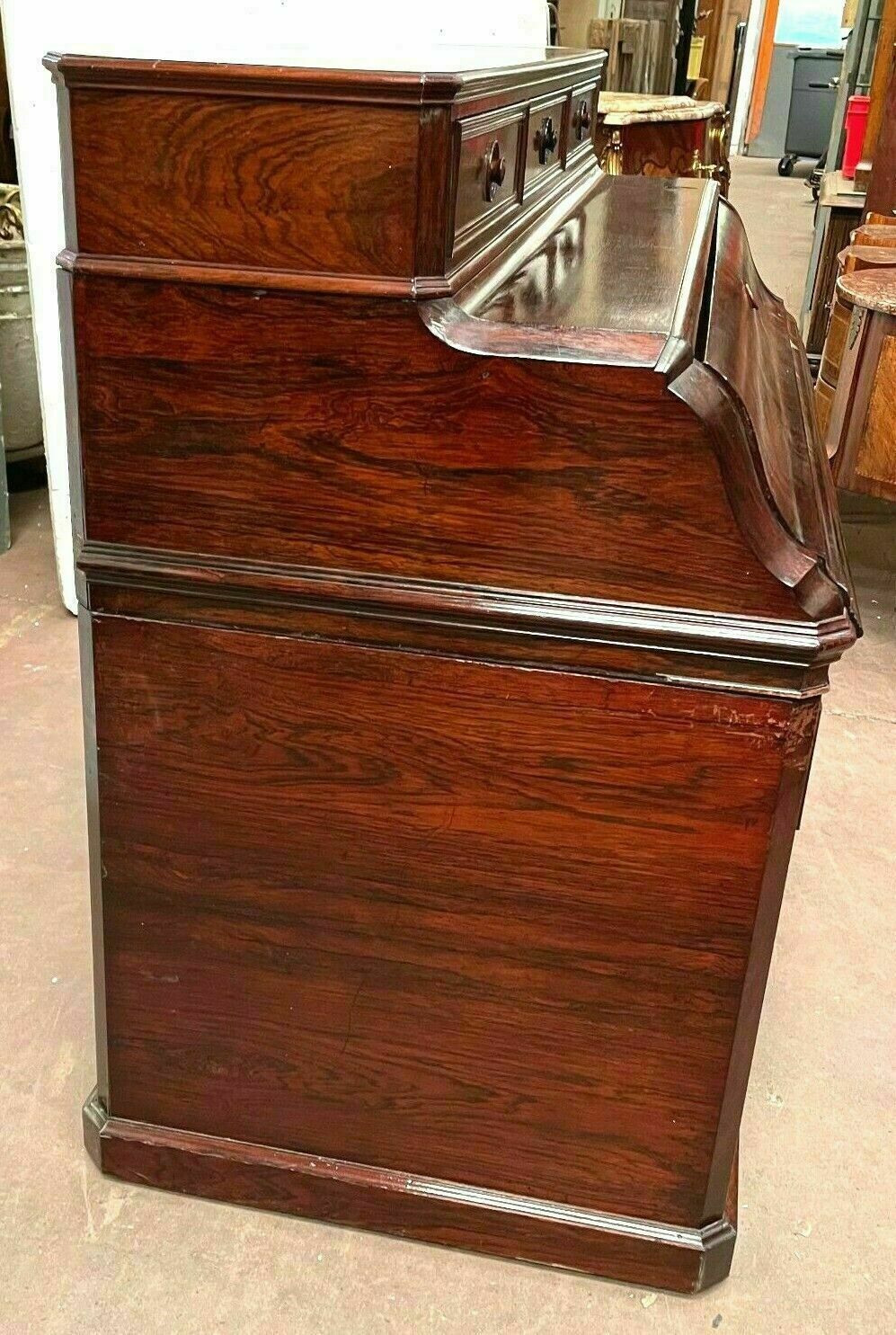 Napoleon III Desk In Rosewood With Caissons And Bleachers XIX Century photo furniture