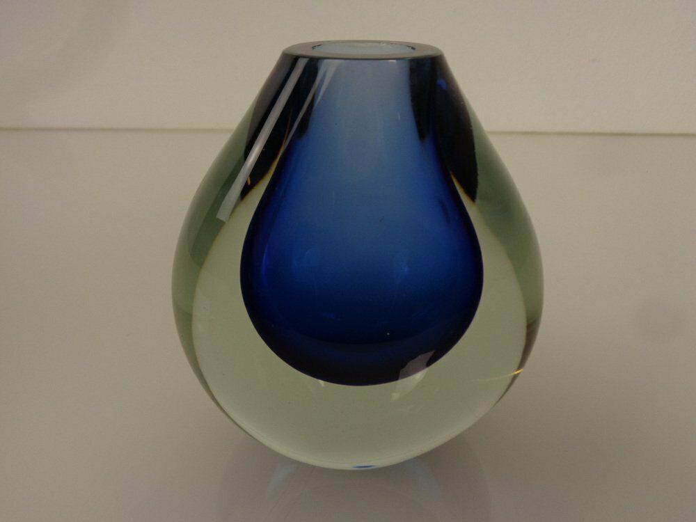 photo furniture Murano Sommerso Glass Vase, Italy, 1960s