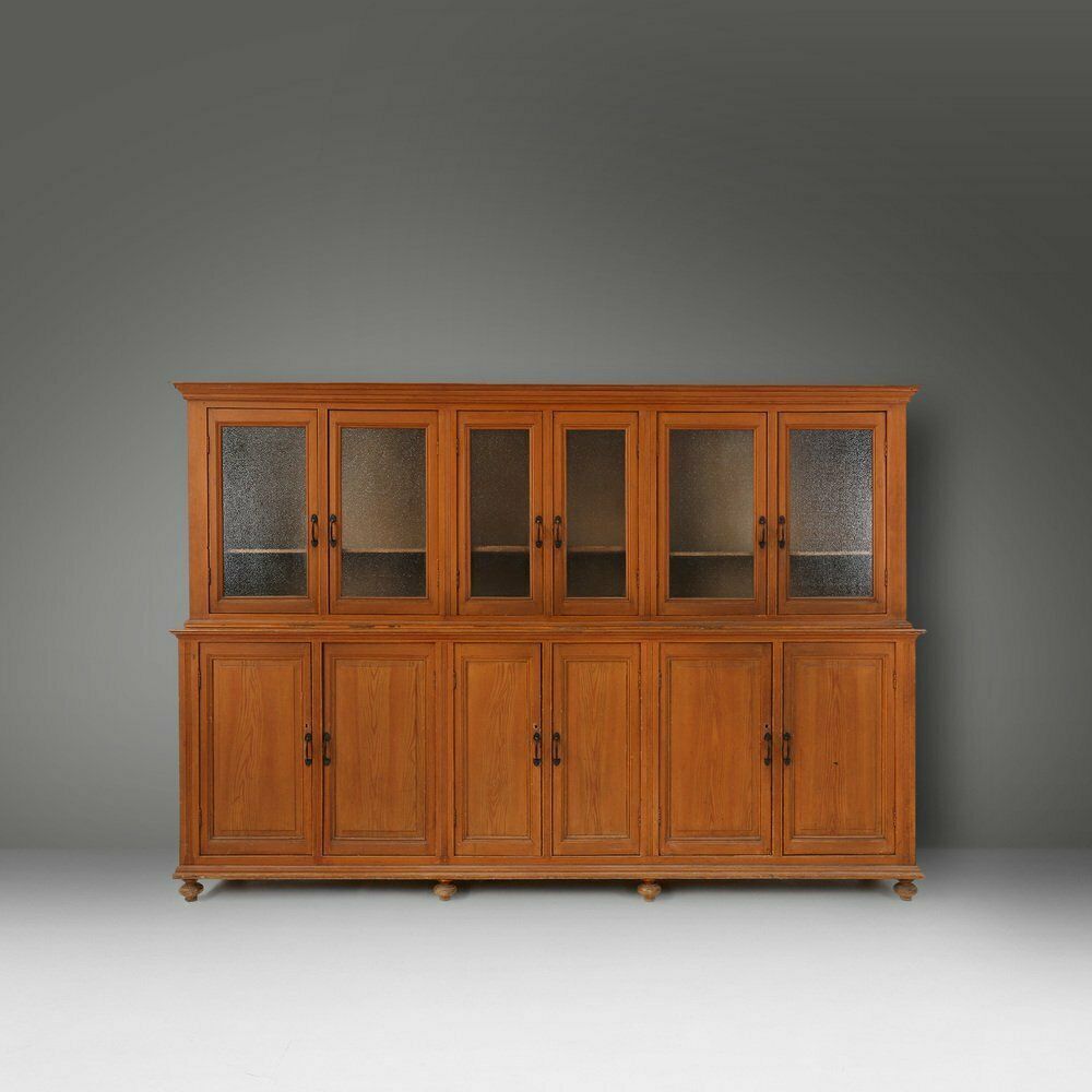 12 Door Monastery Or Display Cabinet In Pine, Belgium, 1890s