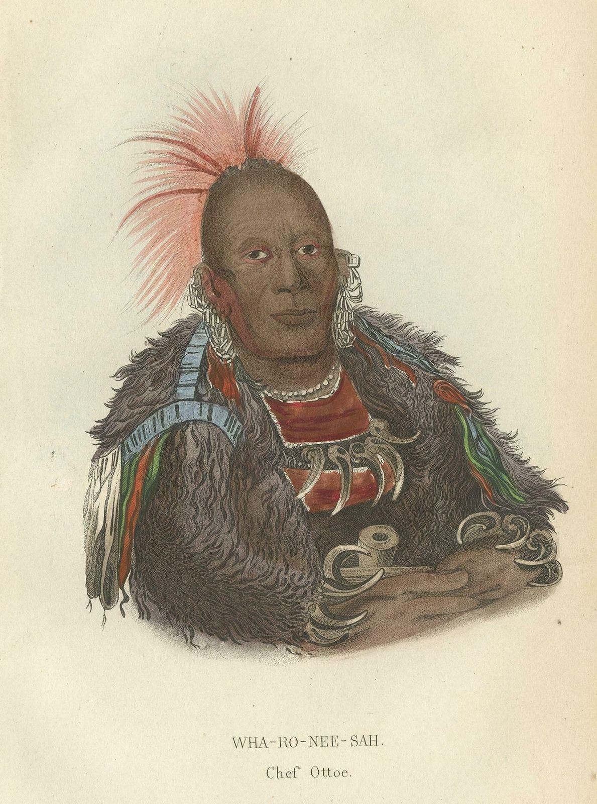 Antique Print Of The Chief Of The Otoe Tribe By Prichard, '1843' £130.30 photo Art
