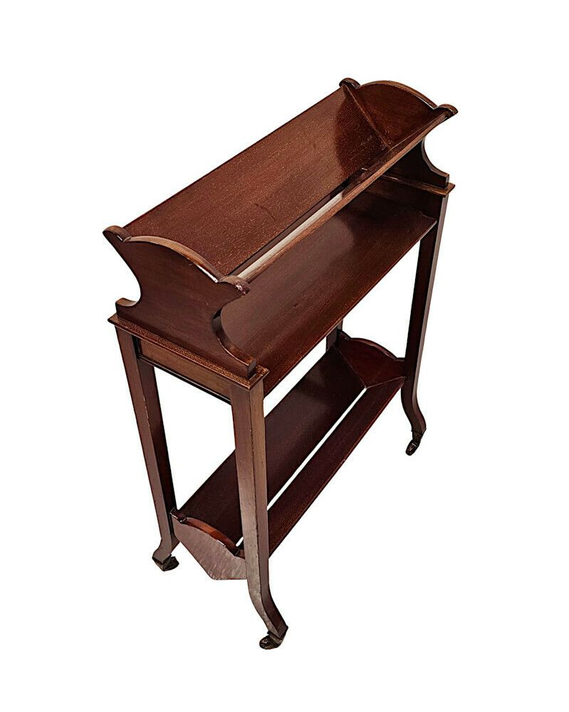 A Very Fine Edwardian Mahogany Book Trough photo Home Decor