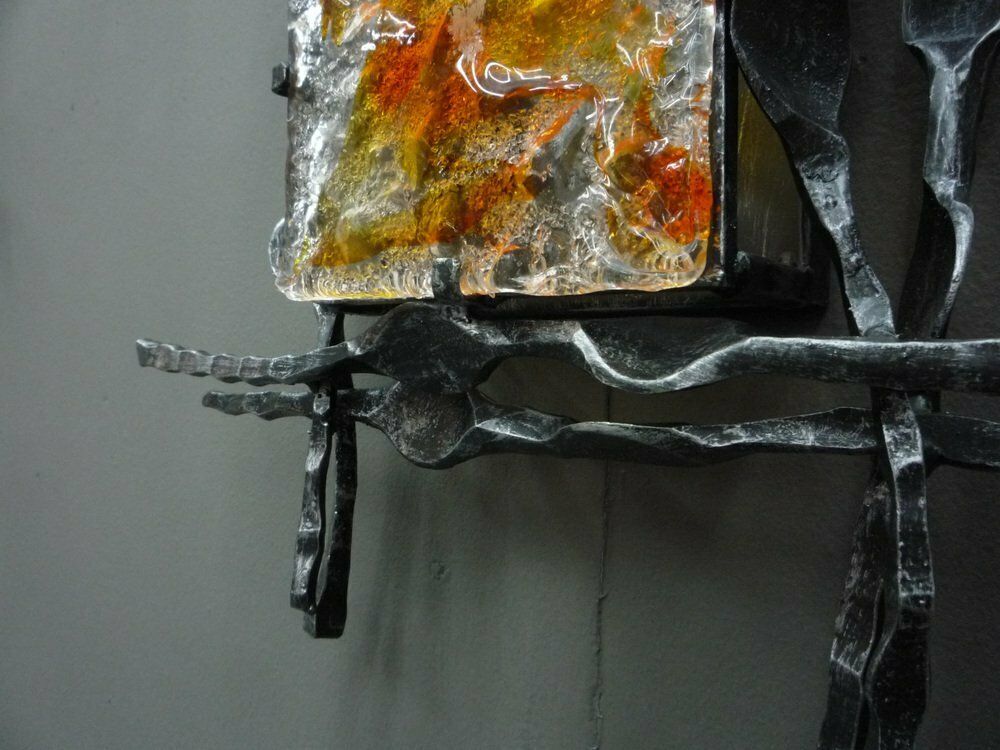 Large Brutalist Wall Lamps By Tom Ahlström & Hans Ehrlich, 1960s Set Of 2 photo vintage