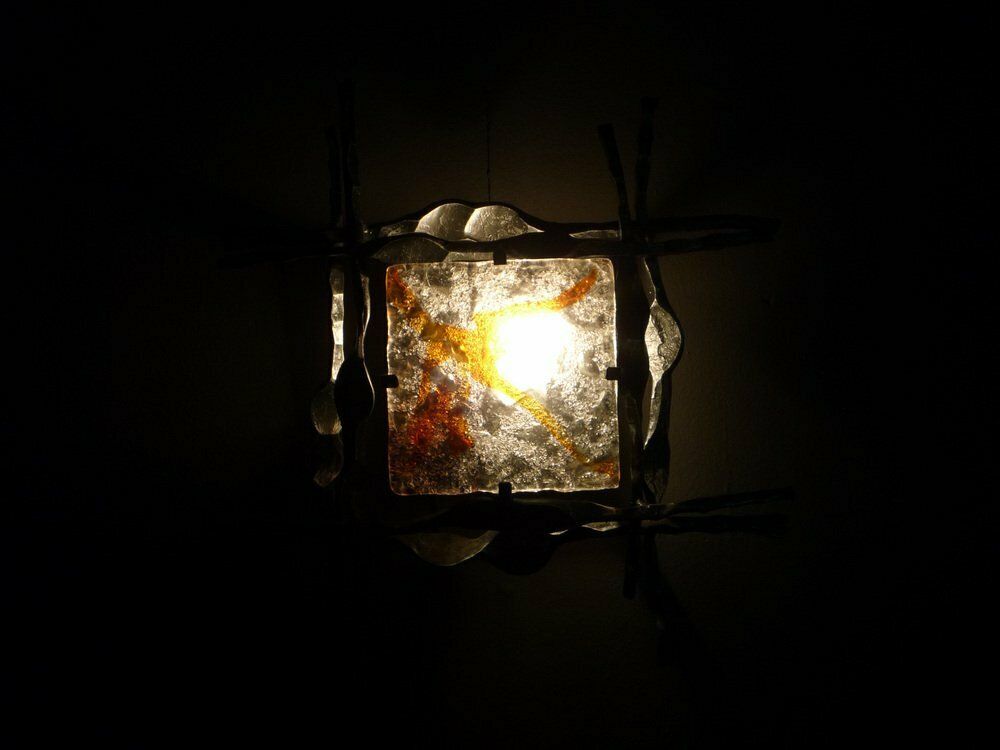 photo for sale Large Brutalist Wall Lamps By Tom Ahlström & Hans Ehrlich, 1960s Set Of 2