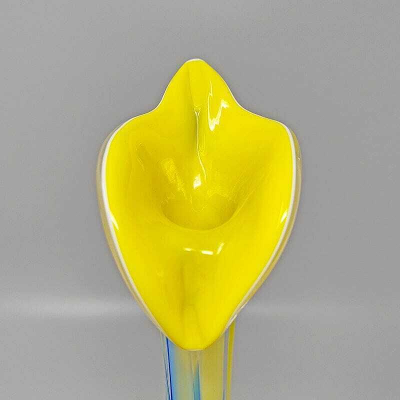 1960s Astonishing Jack In The Pulpit "Calla Lily" Vase In Murano Glass. photo buy