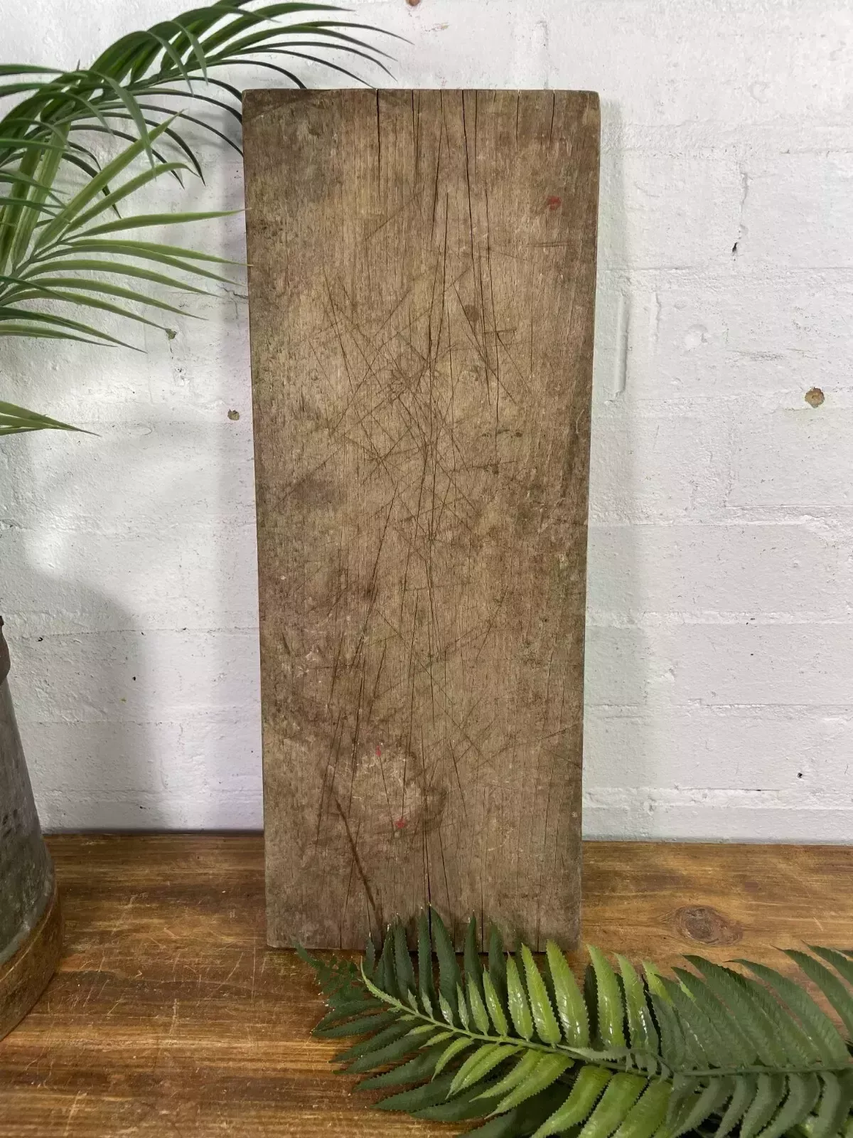 Vintage Antique Rustic French Herb Cutting Chopping Block Board Peel photo furniture