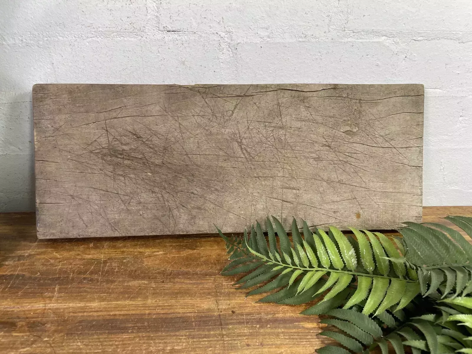 Vintage Antique Rustic French Herb Cutting Chopping Block Board Peel photo vintage