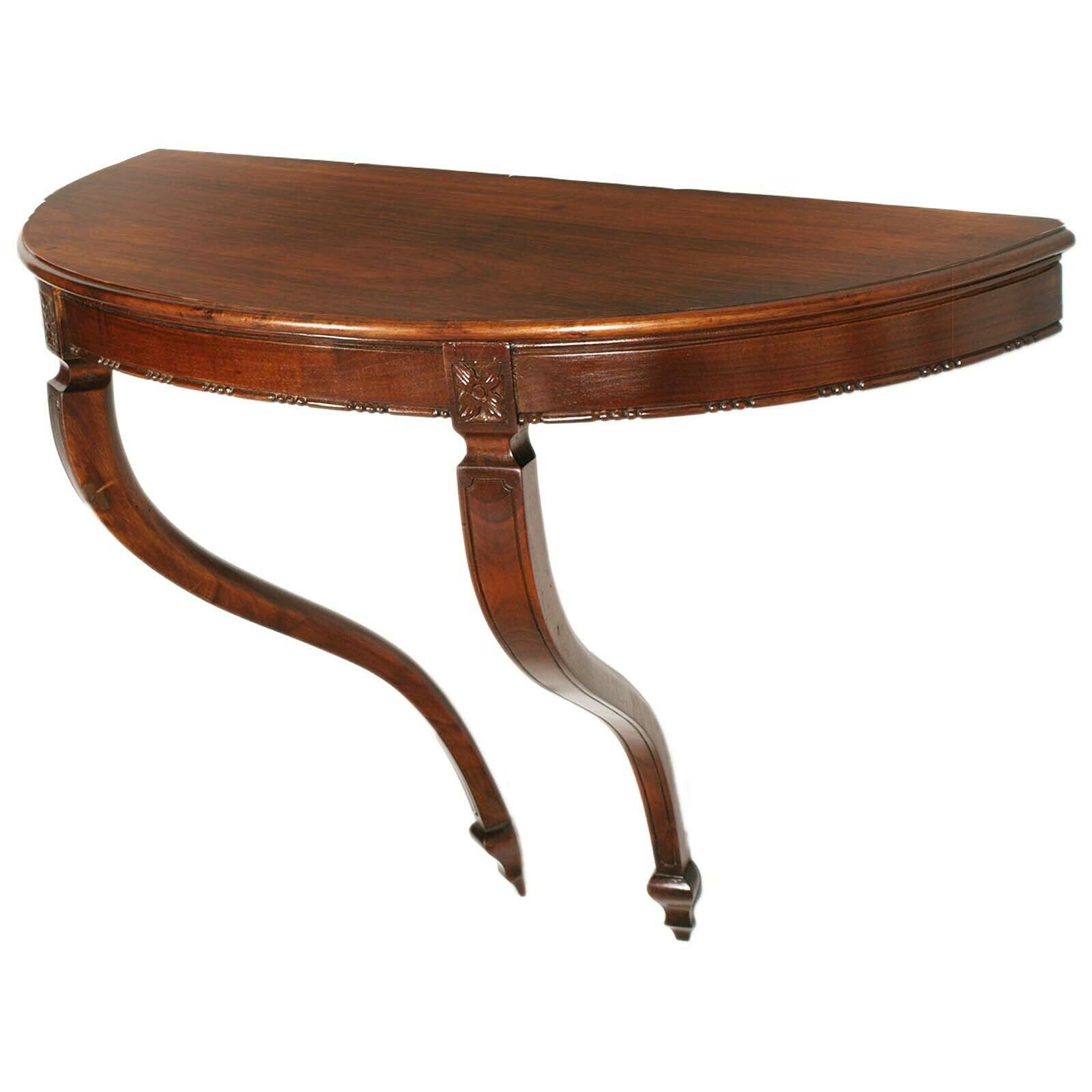 Early 1900s Venetian  Empire Console, In Carved Walnut By Bassano's Ebanistery