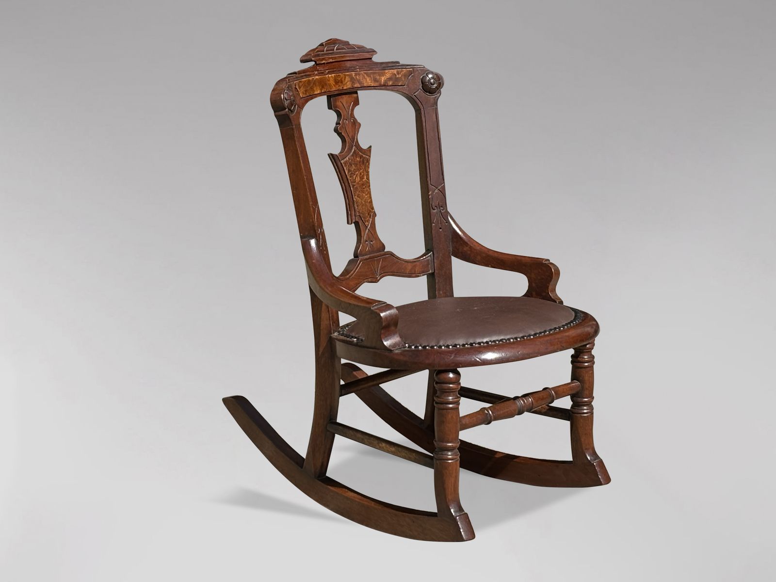 19th Century Victorian Period Mahogany Child's Rocking Chair