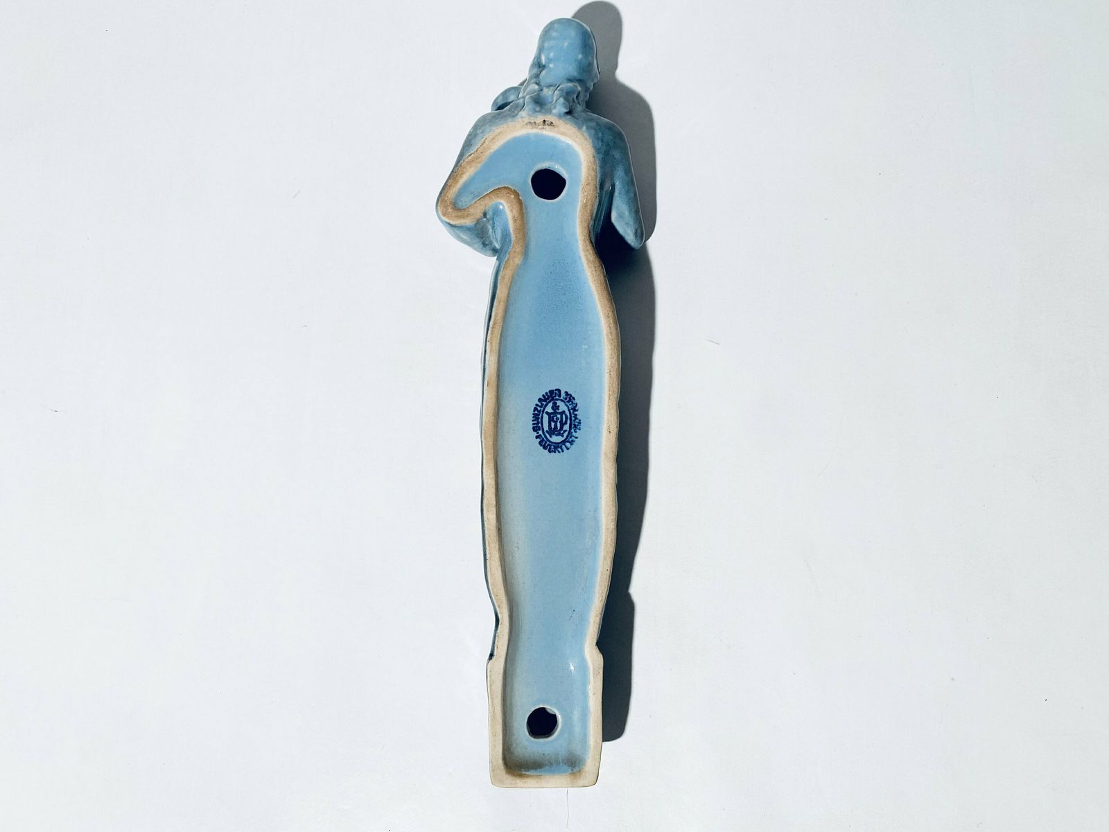 photo furniture Rare Art Deco Blue Bunzlauer Mother Mary Wesenberg Ludwigsburg Ceramic Wall Hanging / 1920s Religious Art Decor