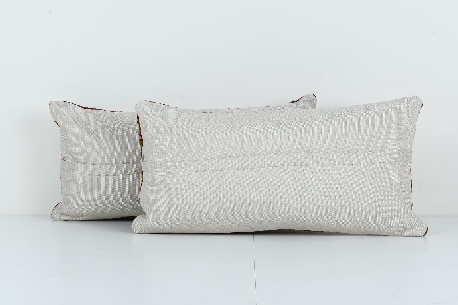 Extra Long Jajim Lumbar Cicim Pillow Cover   Pair Wool Turkish Cover   King Size Jajim Pillow Pillow photo for sale