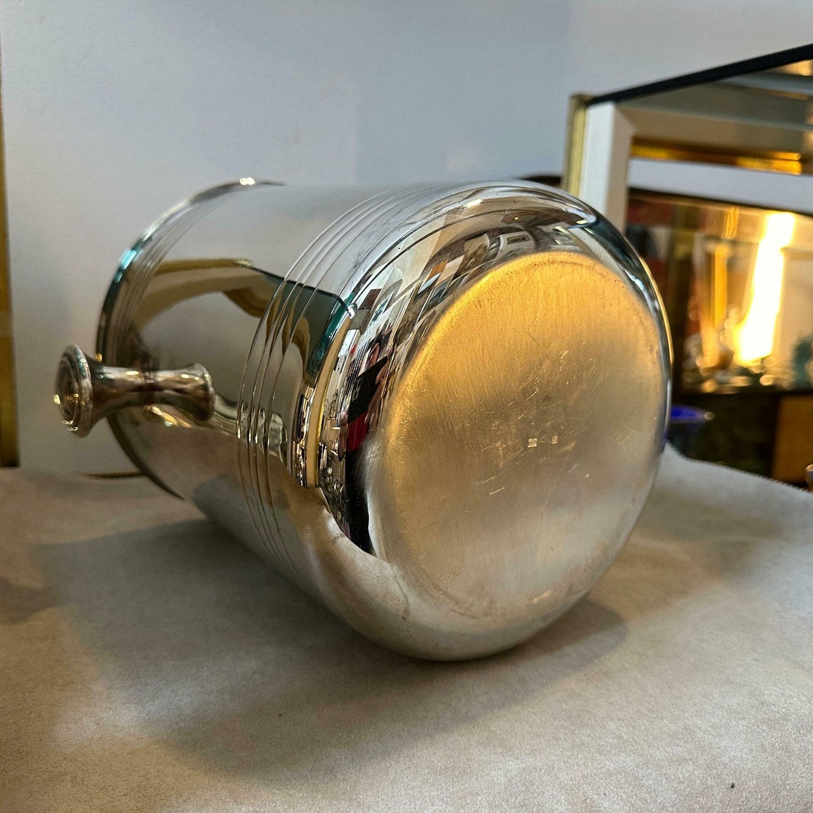 Home Decor 1980s Modernist Silver Plated French Wine Cooler By Christofle photo