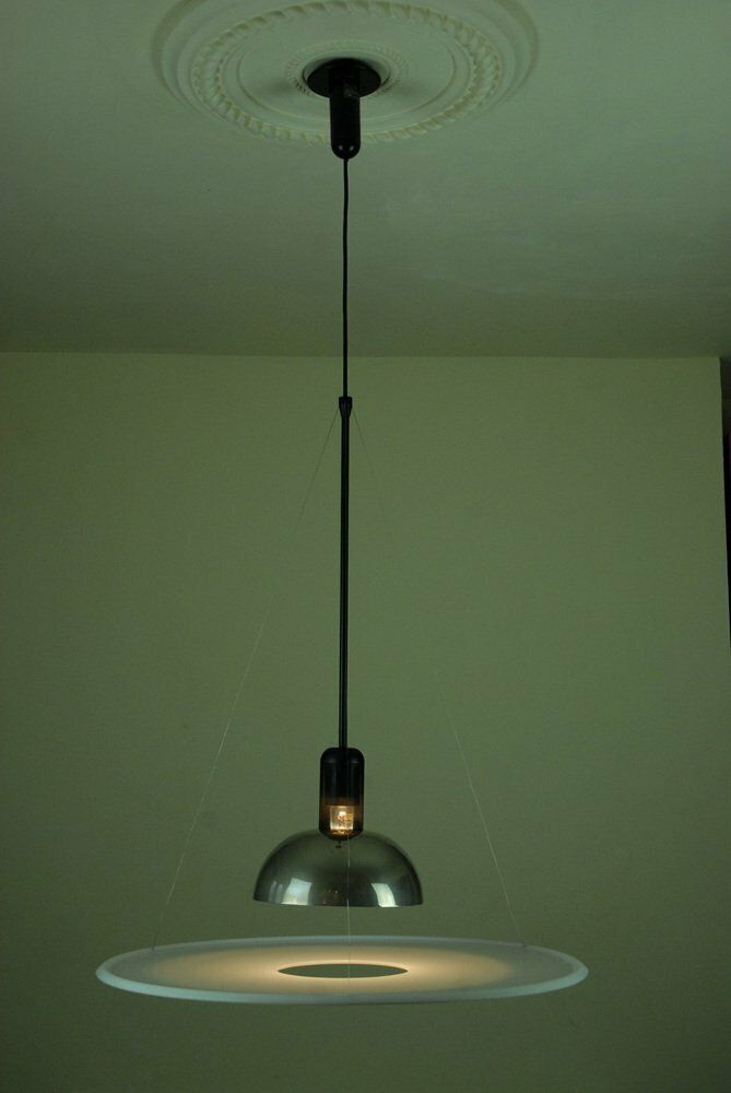 Lighting Vintage Frisbi 850 Pendant Lamp By Achille Castiglioni For Flos, 1980s photo