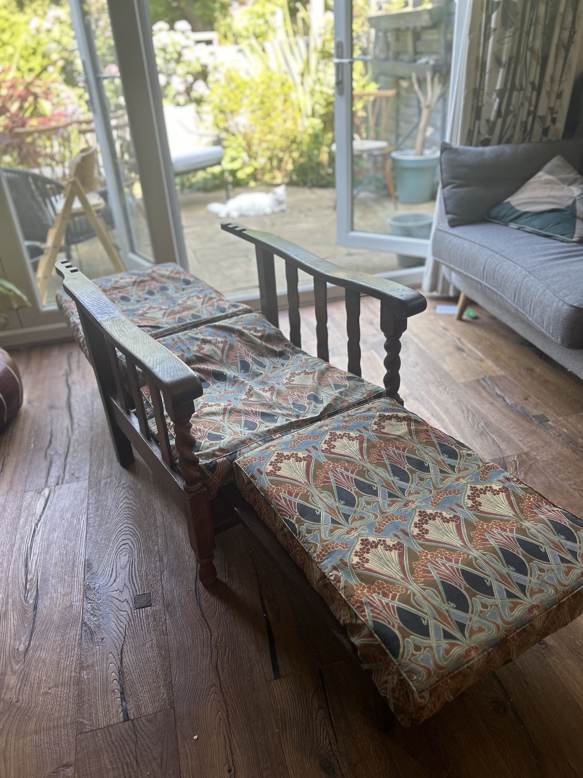 Arts And Crafts Reclining Chair With Liberty Print photo for sale