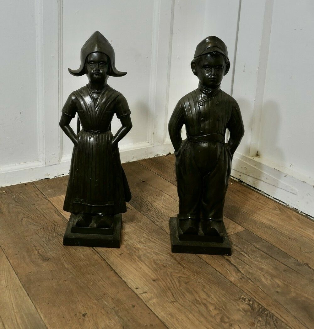 Iron Dutch Girl And Boy Companion Set photo furniture