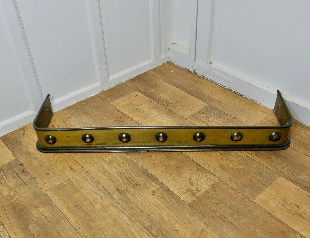 Superb Victorian Arts And Crafts Brass And Copper Fender photo furniture