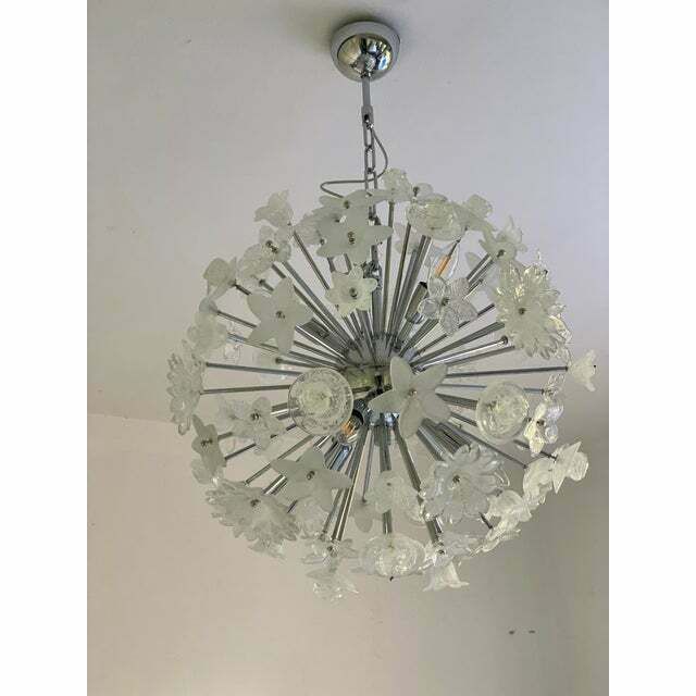 Contemporary "Bouquet" Flowers Murano Glass Sputnik Chandelier photo 8800.0