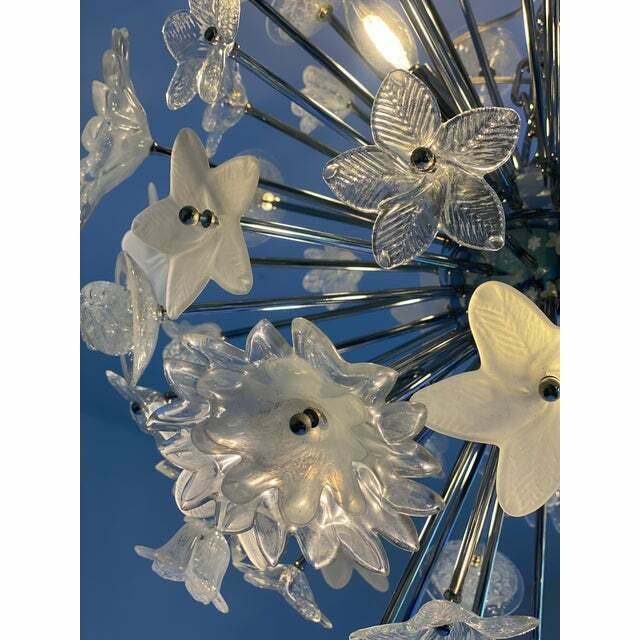 photo furniture Contemporary "Bouquet" Flowers Murano Glass Sputnik Chandelier