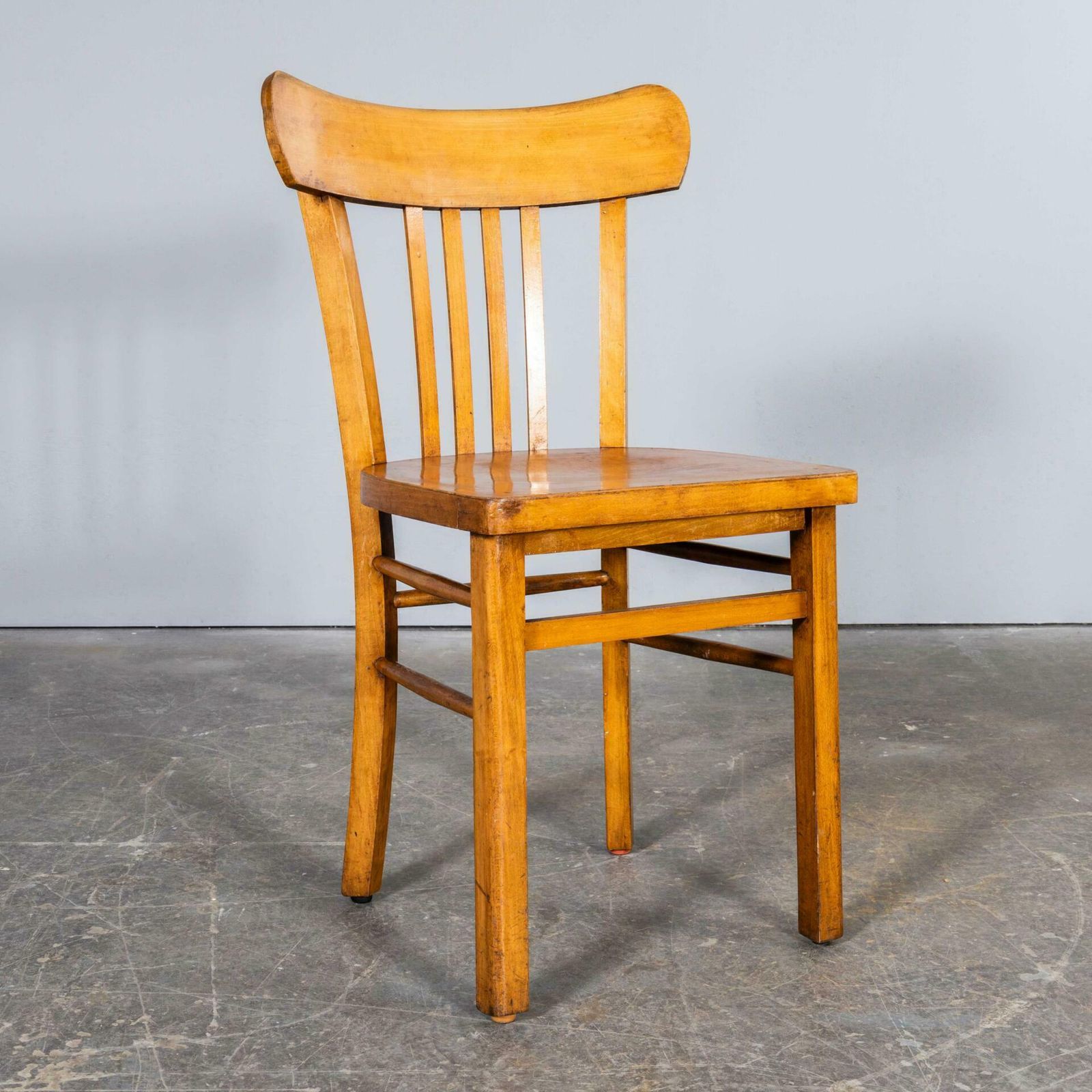 1950’s Luterma Honey Oak Bentwood Grill Back Dining Chair photo Furniture