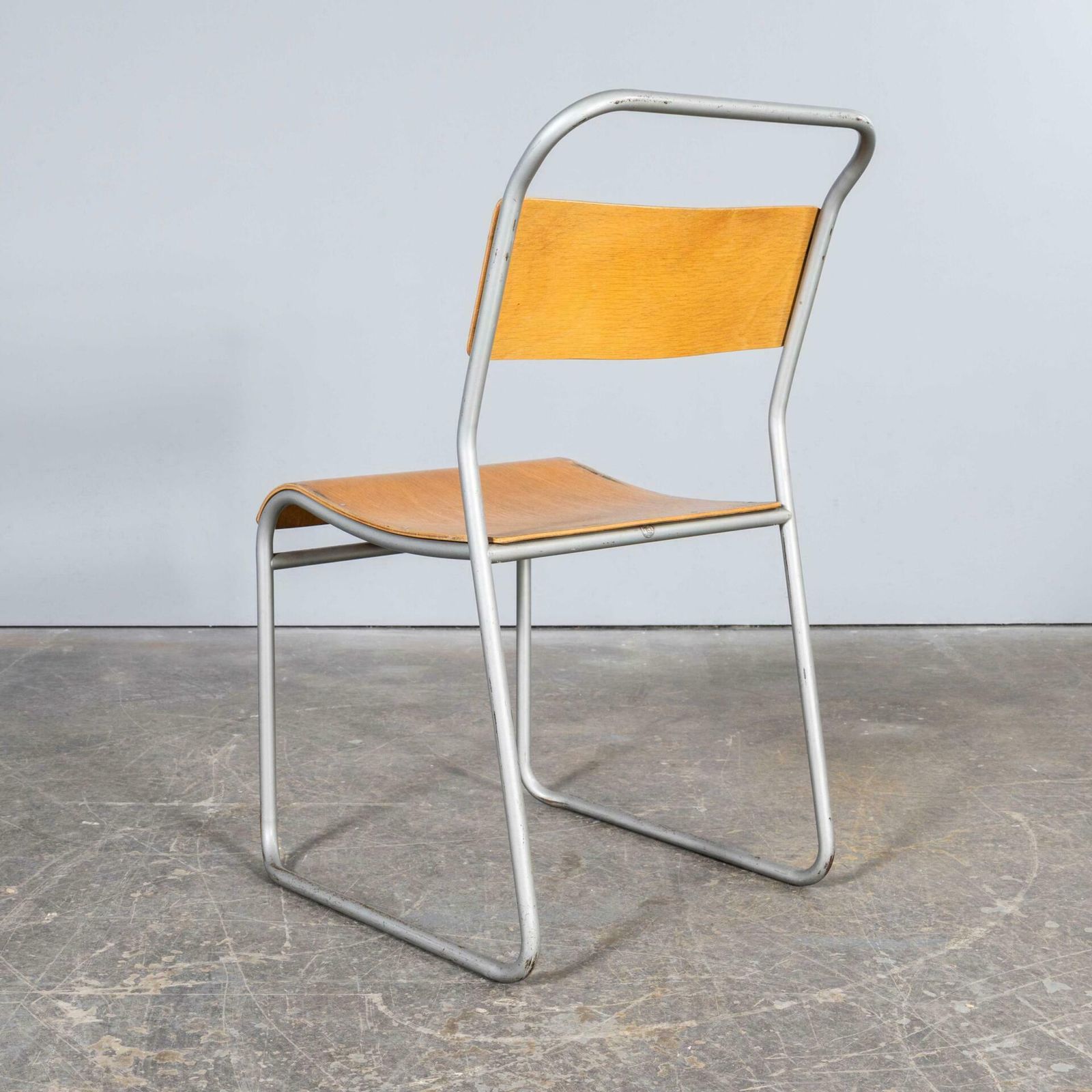 1950’s Pel Tubular Grey Metal Dining Chairs photo 102.0