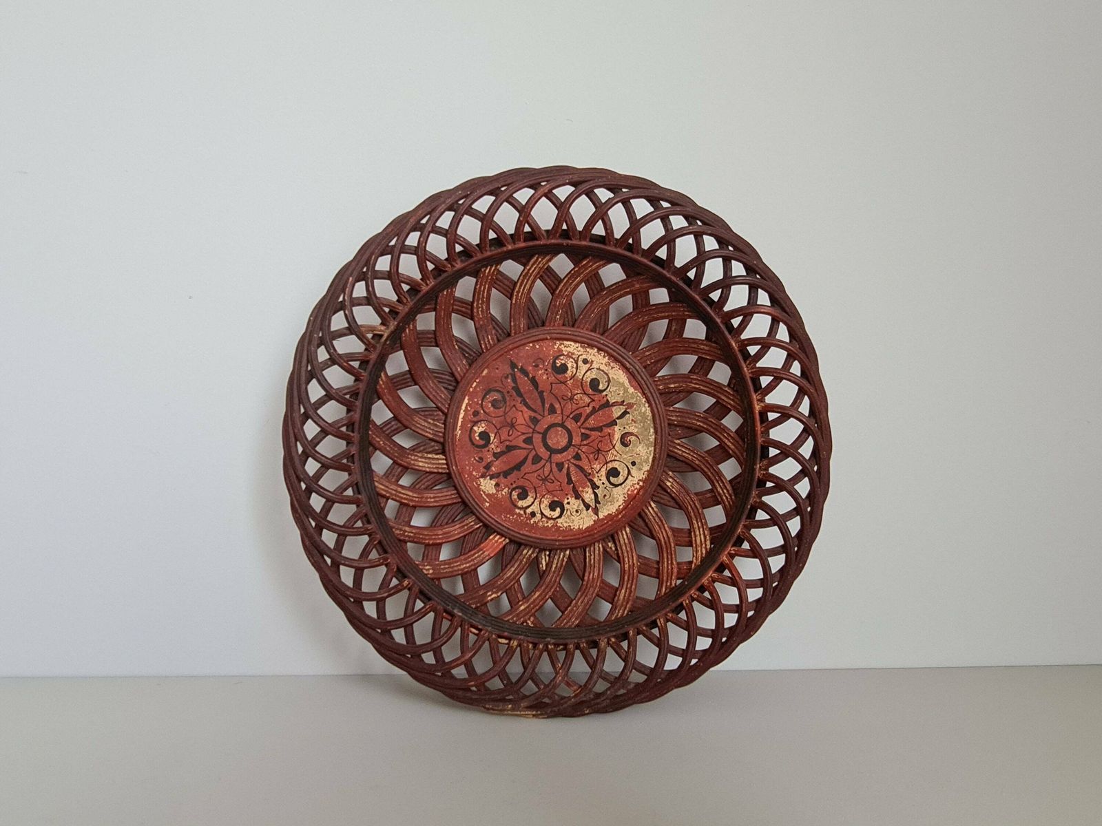 Ceramic Fruit Basket Or Pocket Tray/ 70s / French Ceramics / Artisanal Work / France / 20th Century